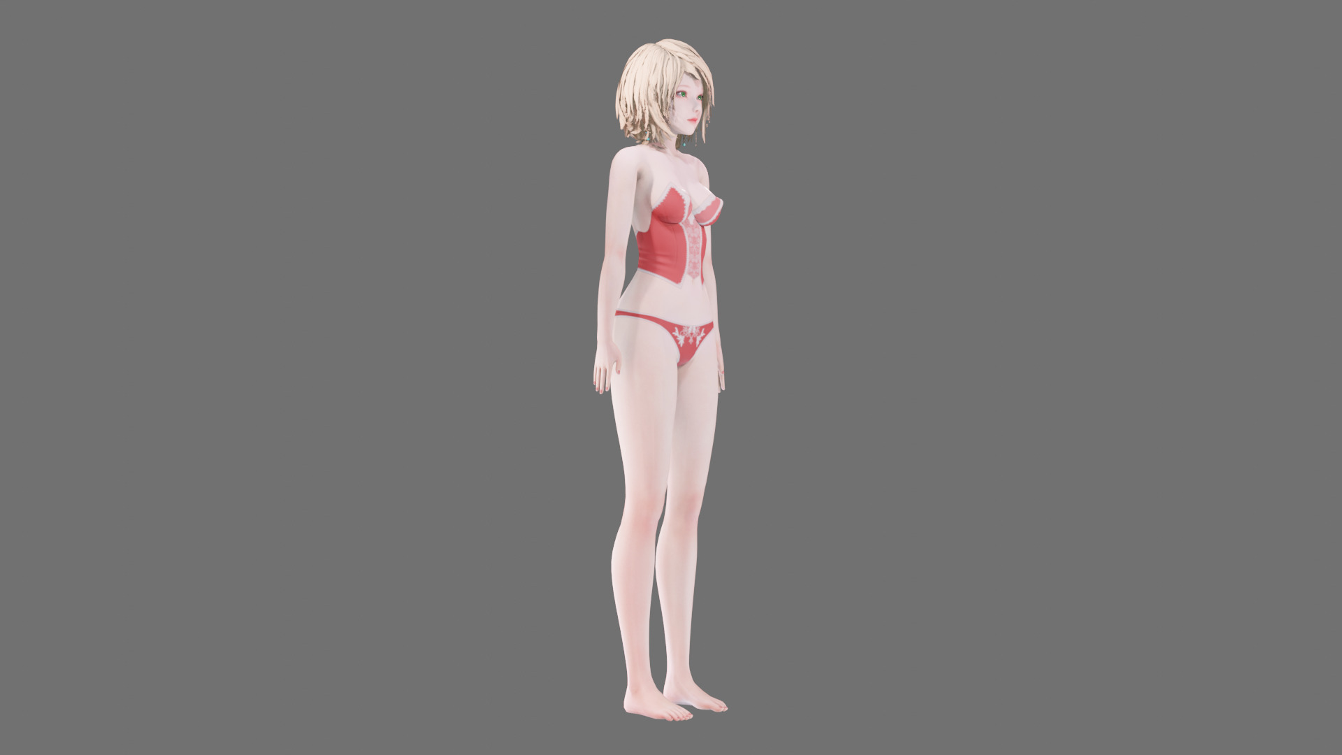 Lingerie clothes 0007 - Rig -Unreal - Unity - Blender - Animated Low-poly 3D model_41