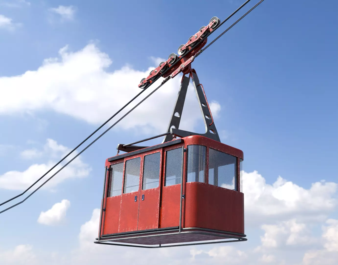 Cablecar Gondola 3D model 3D model_0