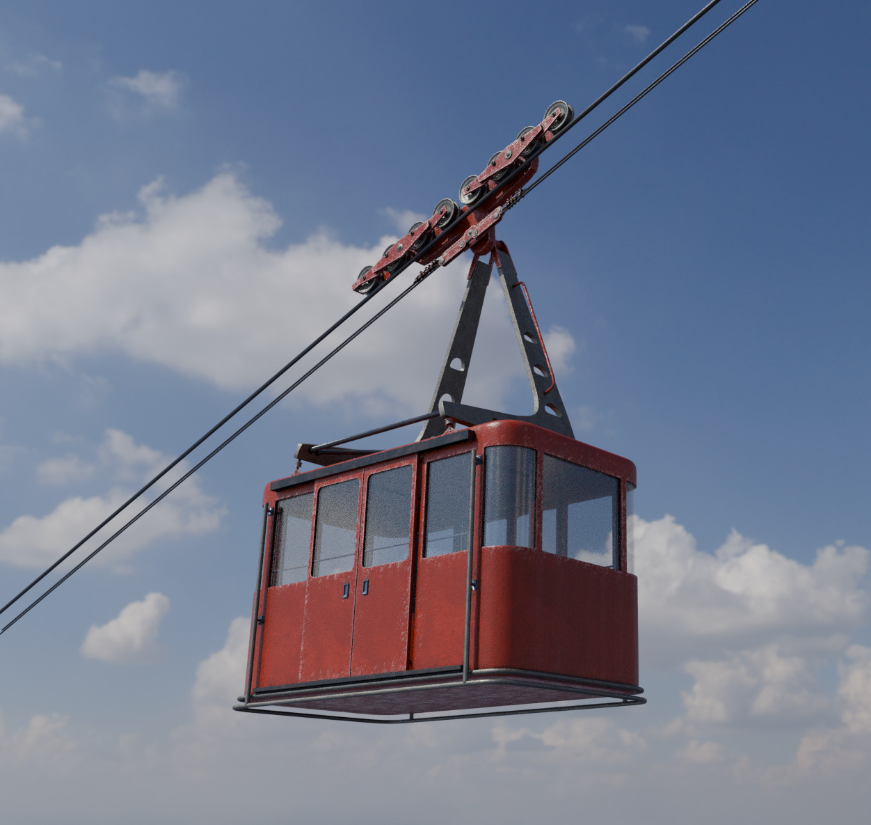 Cablecar Gondola 3D model 3D model_1
