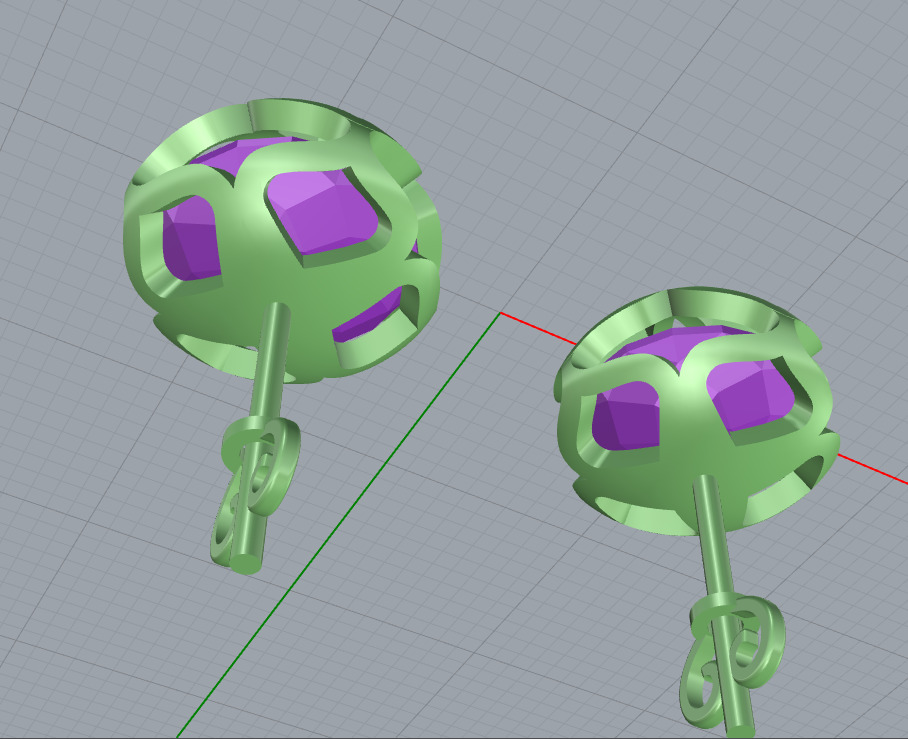 Chopard Imperiale earring 3D print model_4