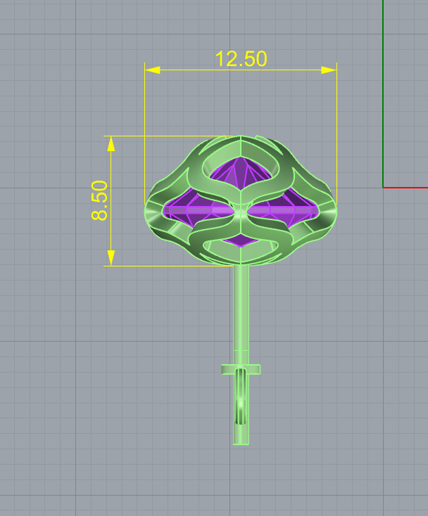 Chopard Imperiale earring 3D print model_1