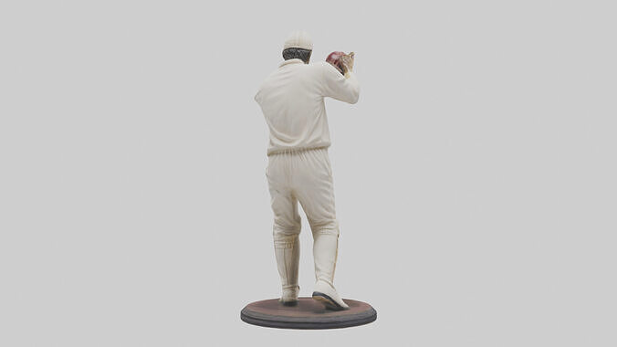 Cricket Bowler Statue model 3D model