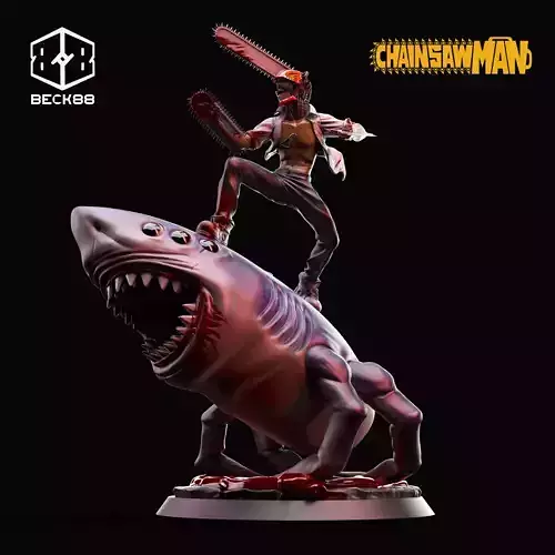 Denji and Beam - Chainsaw Man  3D print model