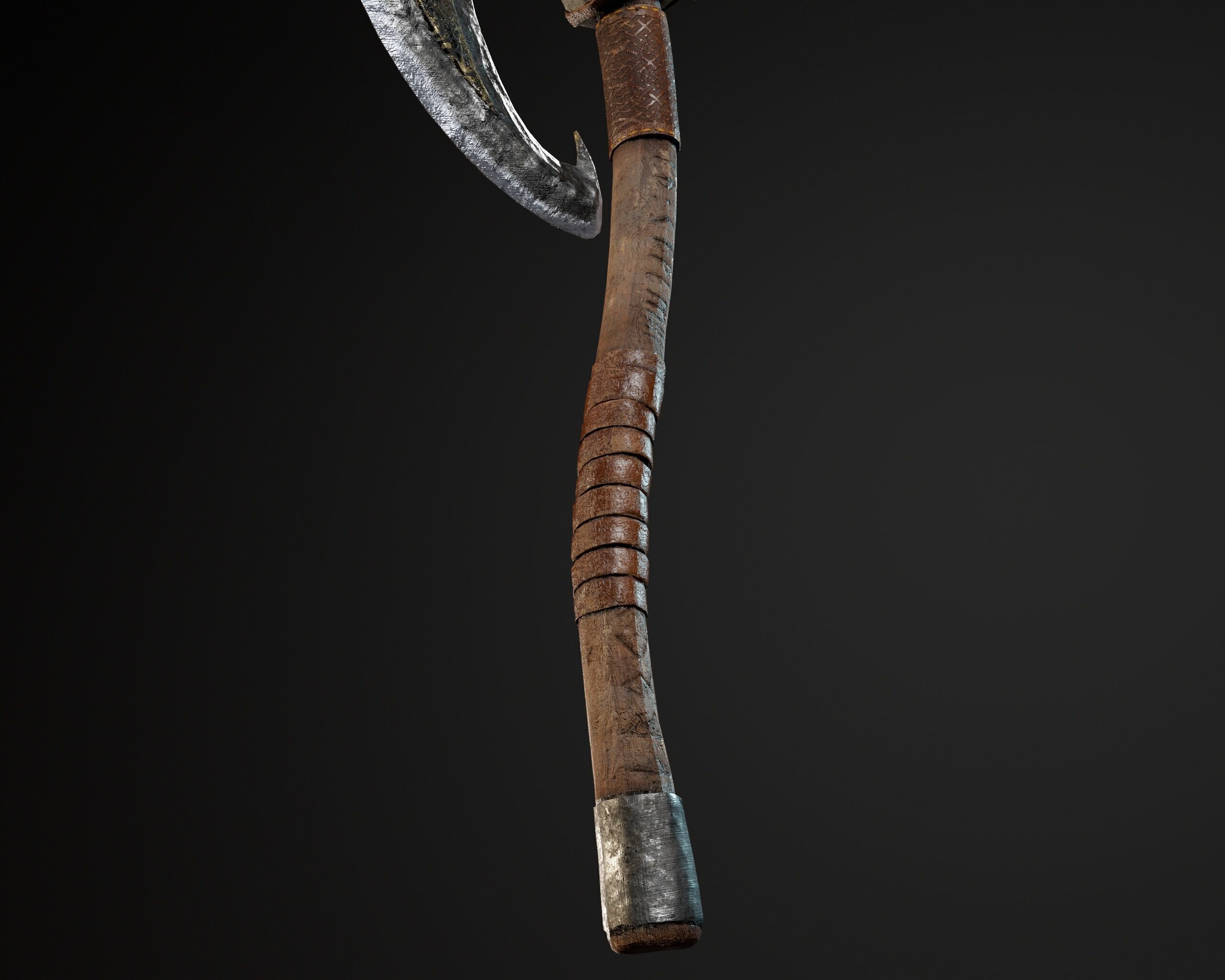 Viking Carved Axe  Low-poly 3D model_18
