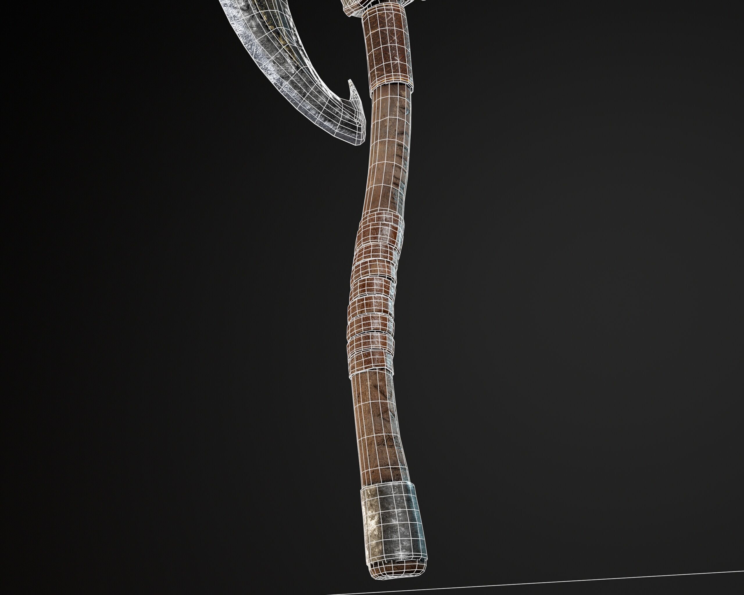 Viking Carved Axe  Low-poly 3D model_19