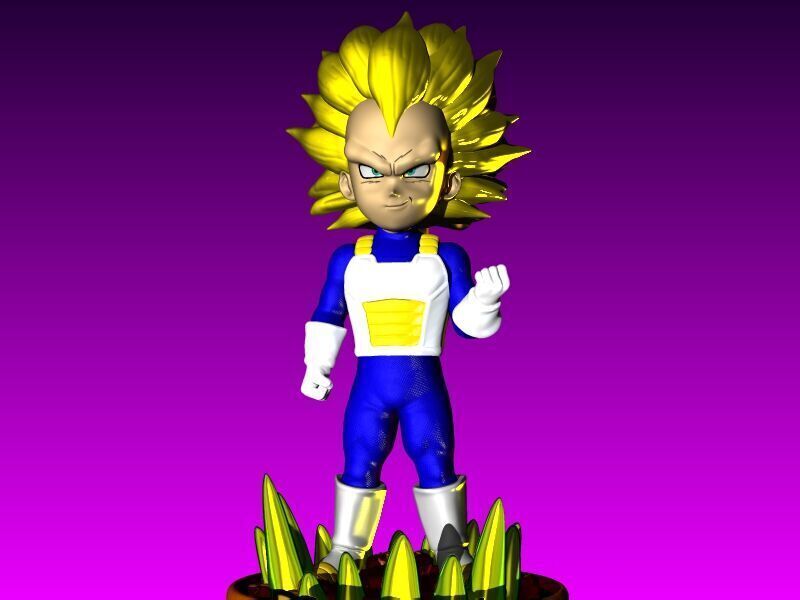 VEGETA DRAGON BALL DAIMA SUPER SAIYAN 3 3D print model_1