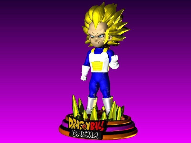 VEGETA DRAGON BALL DAIMA SUPER SAIYAN 3 3D print model_2