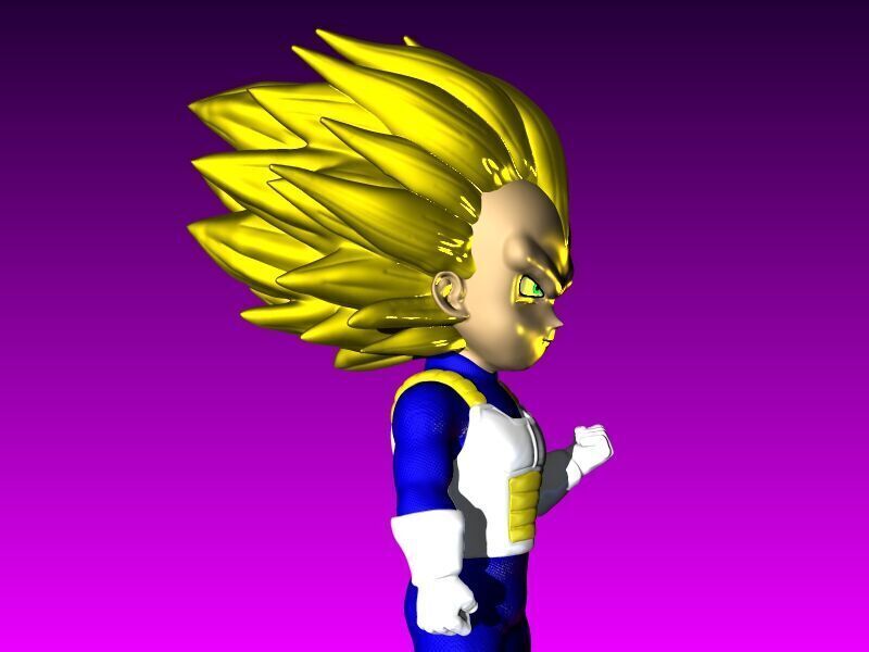 VEGETA DRAGON BALL DAIMA SUPER SAIYAN 3 3D print model_4