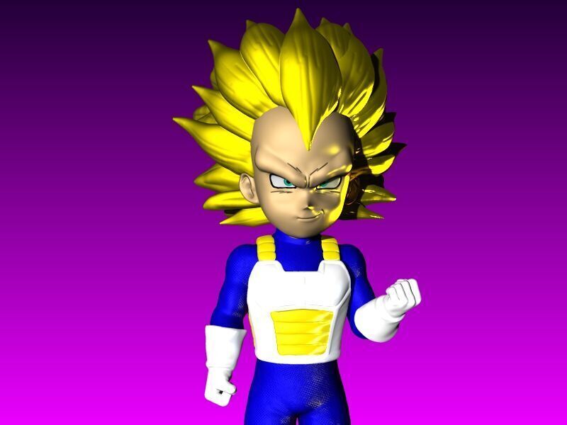 VEGETA DRAGON BALL DAIMA SUPER SAIYAN 3 3D print model_3