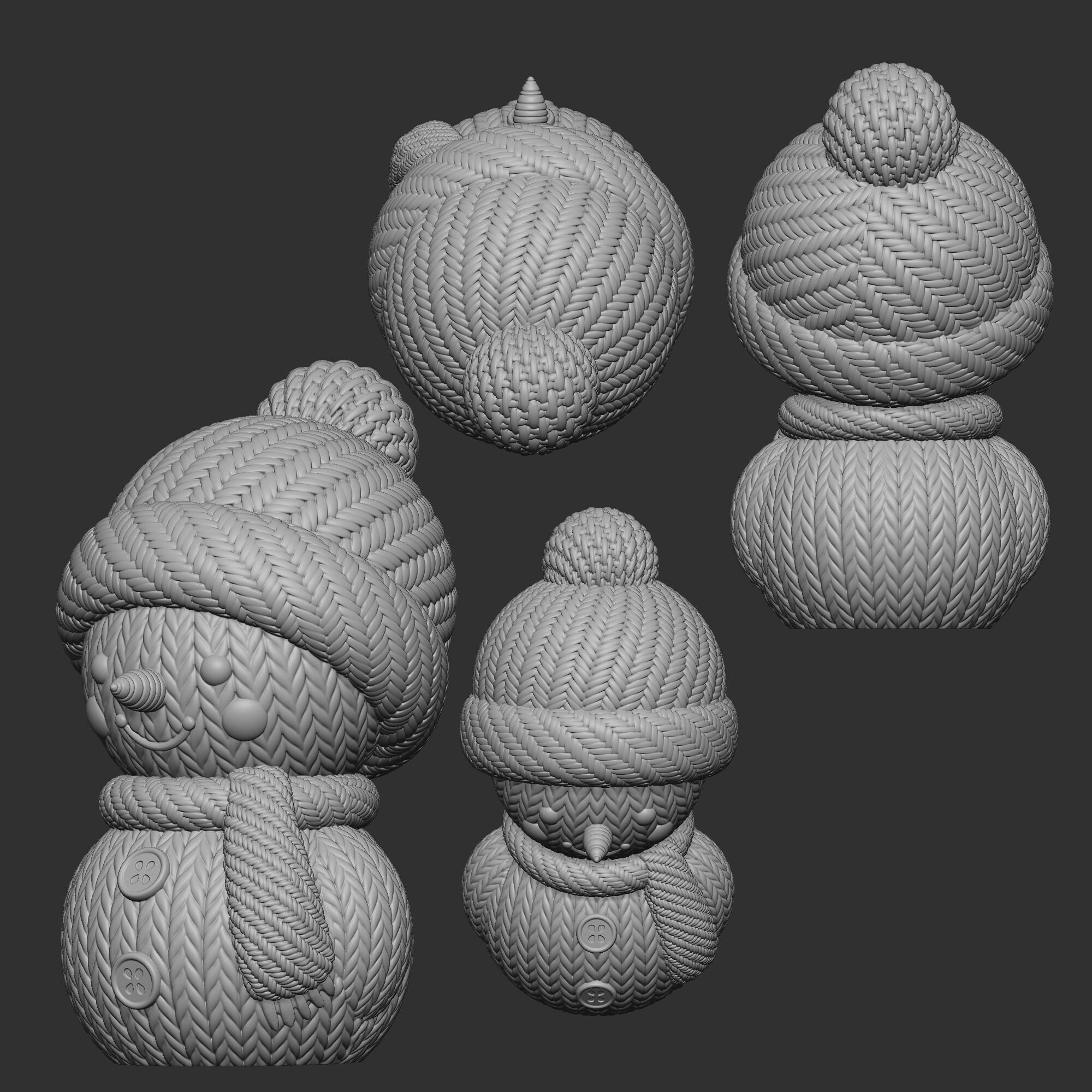 Knitty the Cozy Snowman 3D print model_6
