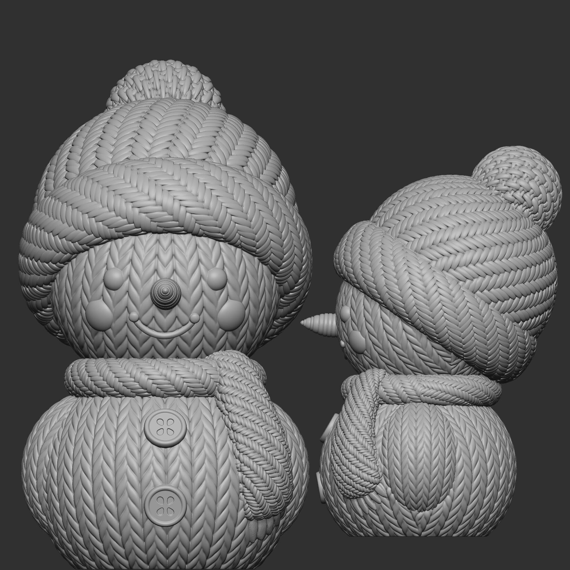 Knitty the Cozy Snowman 3D print model_7