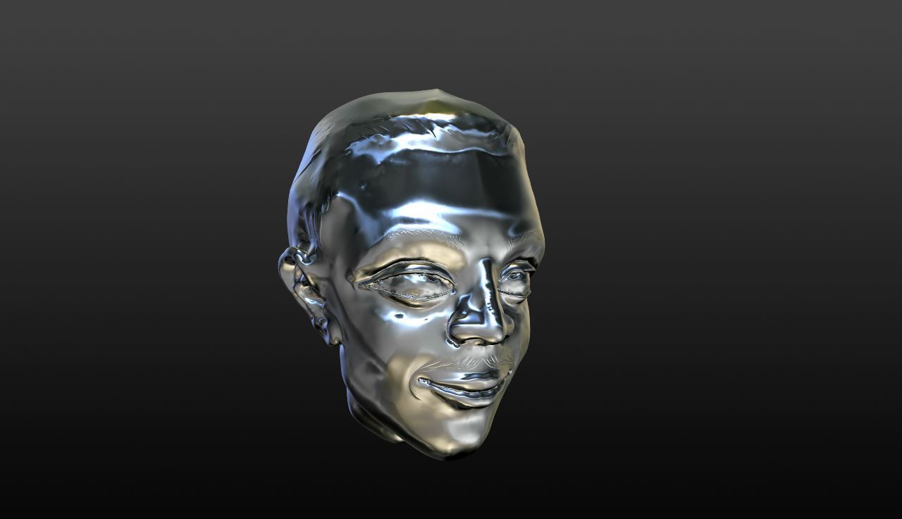 Man Head 3D print model_1