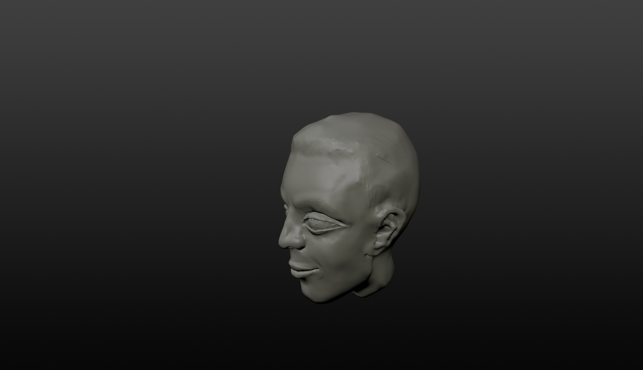 Man Head 3D print model_2