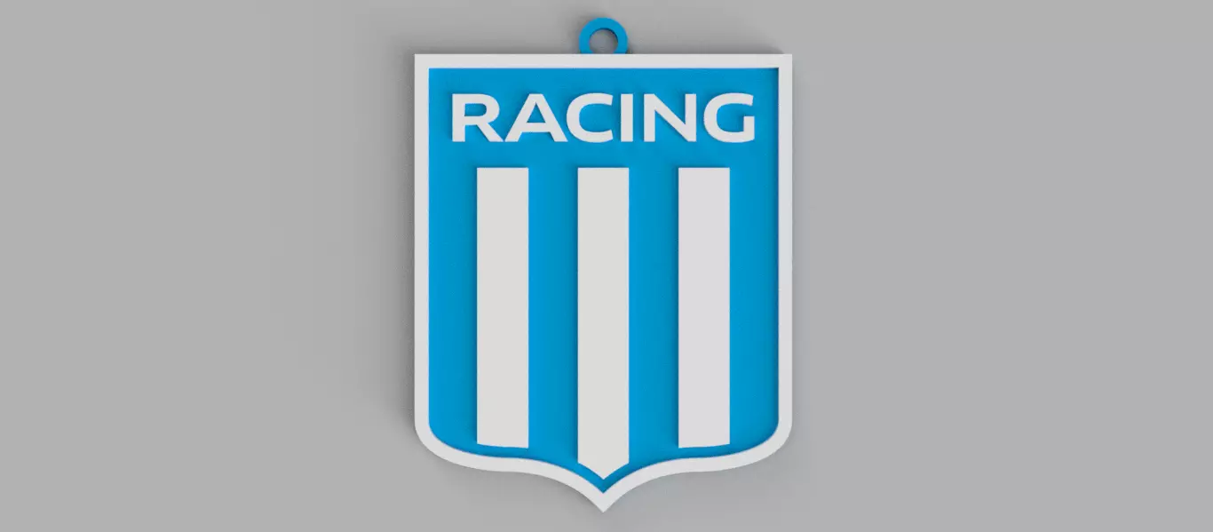 Racing Club De Avellaneda Shield logo Football Club keychain 3D print model