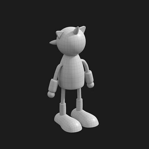 Wooden doll 3D print model