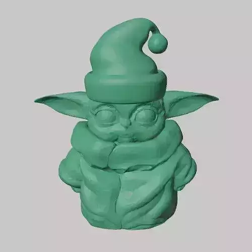 Baby Yoda 3d Santa Claus Hat Christmas 3D print model