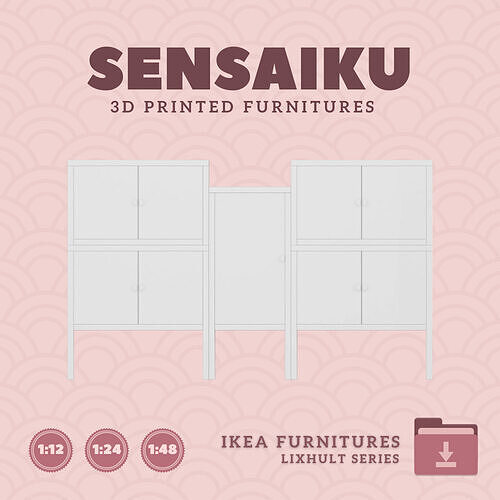 LIXHULT Cabinet Combo 04 for Miniature Dollhouse IKEA 3D Print 3D print model