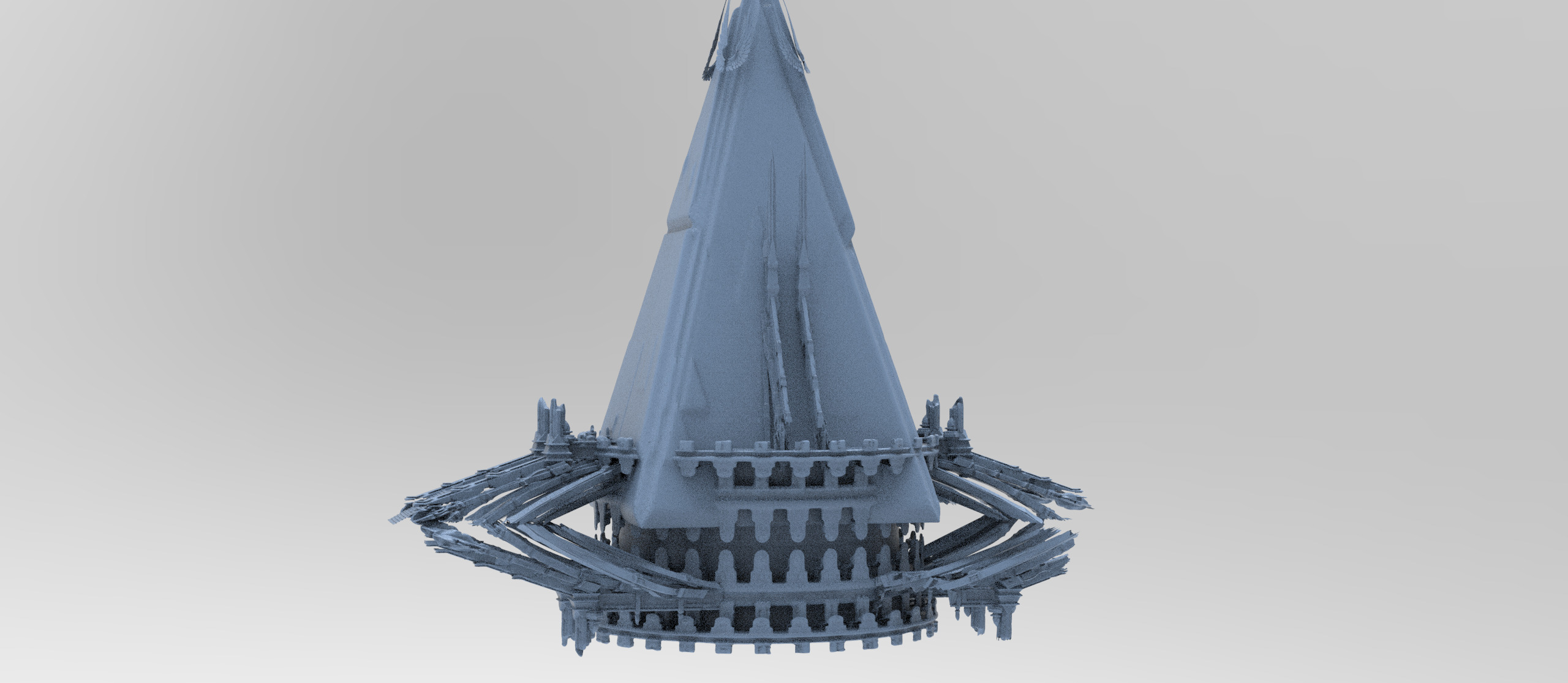 Island of Atlas Grand Tower pyramid 3 3D model_1