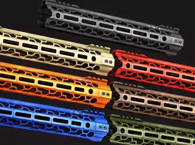 Odin Works O2 Lite M-LOK AR Handguard Low-poly 3D model