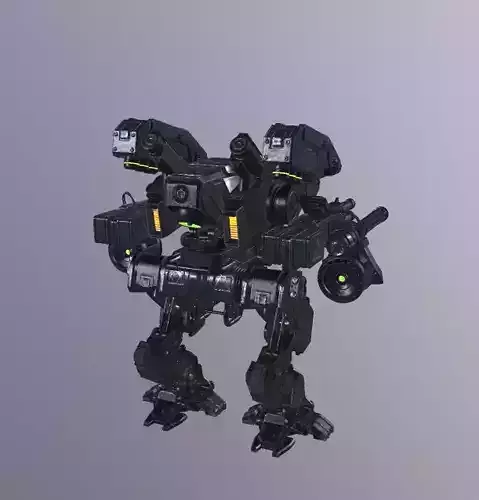 Next generation combat robots Low-poly 3D model