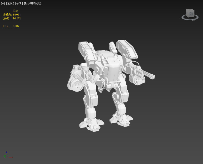 Next generation combat robots Low-poly 3D model_3