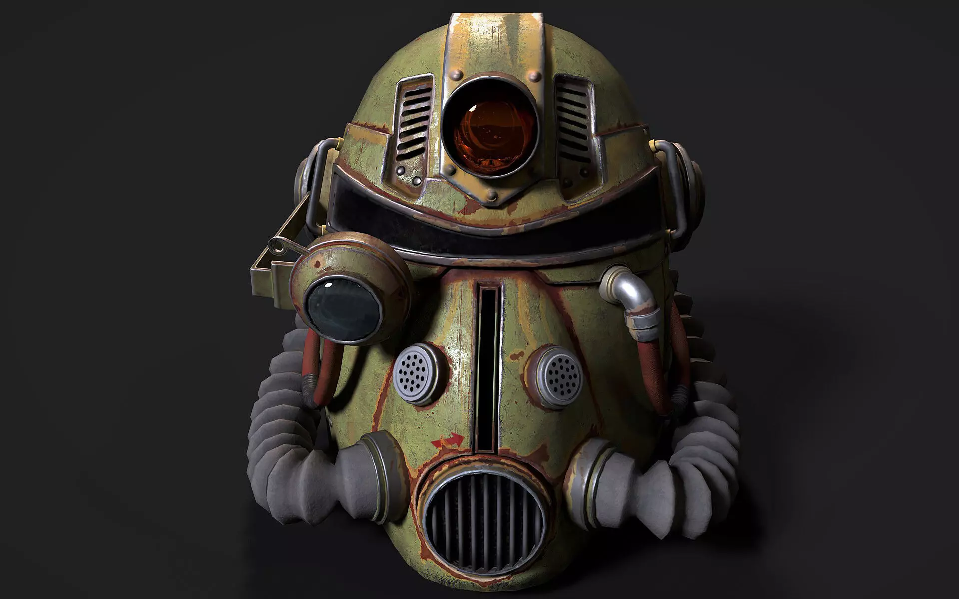 Power Armored Helme Low-poly 3D model_0