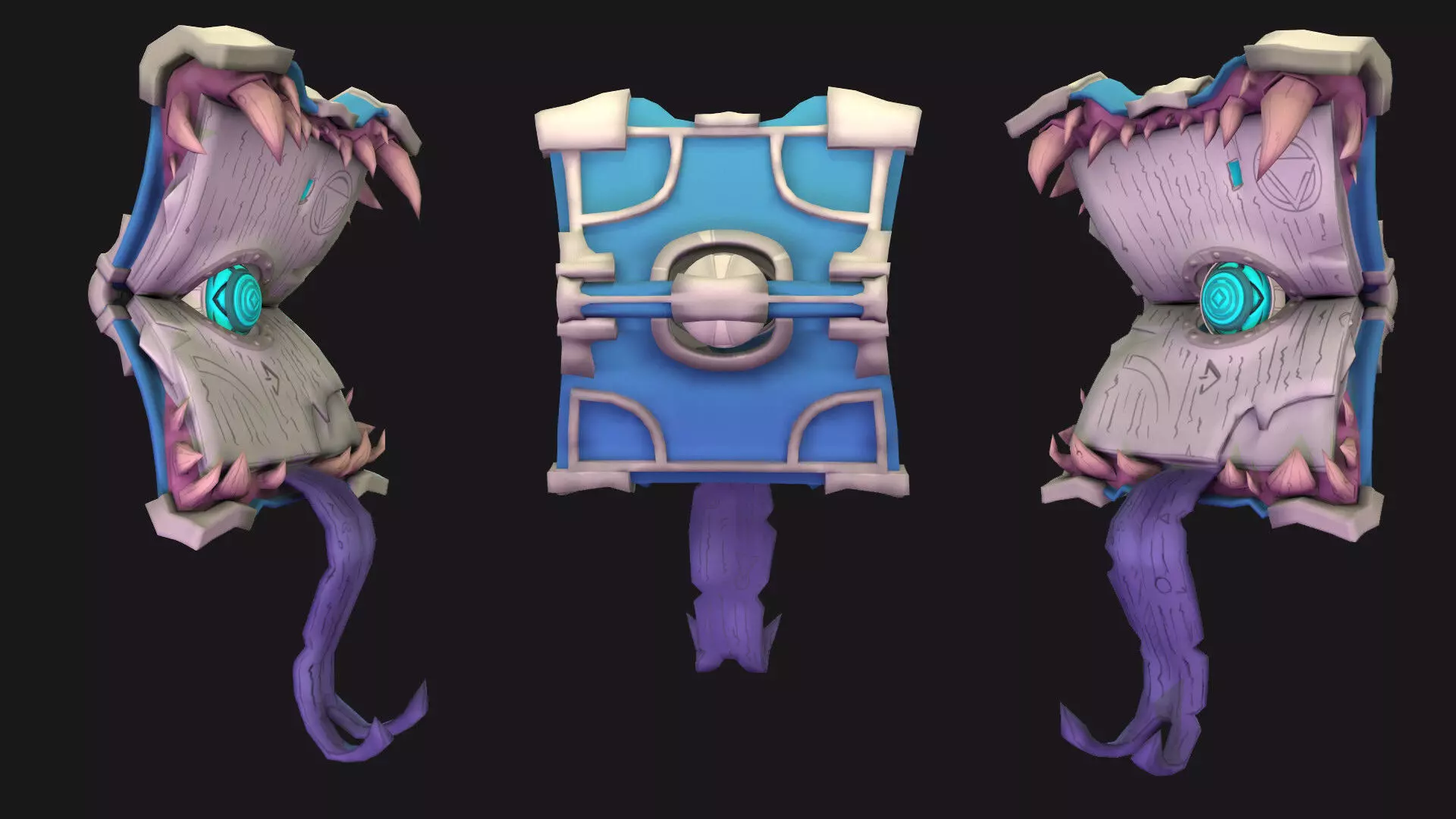 Devil Law Book Low-poly 3D model_0