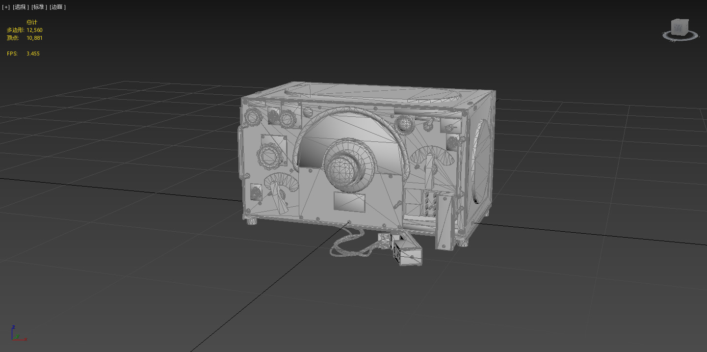 World War II vintage telegraph machine Low-poly 3D model_2