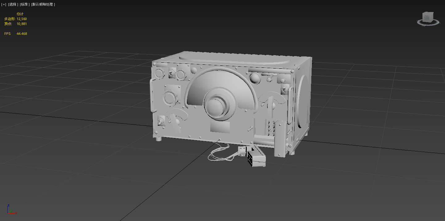 World War II vintage telegraph machine Low-poly 3D model_1