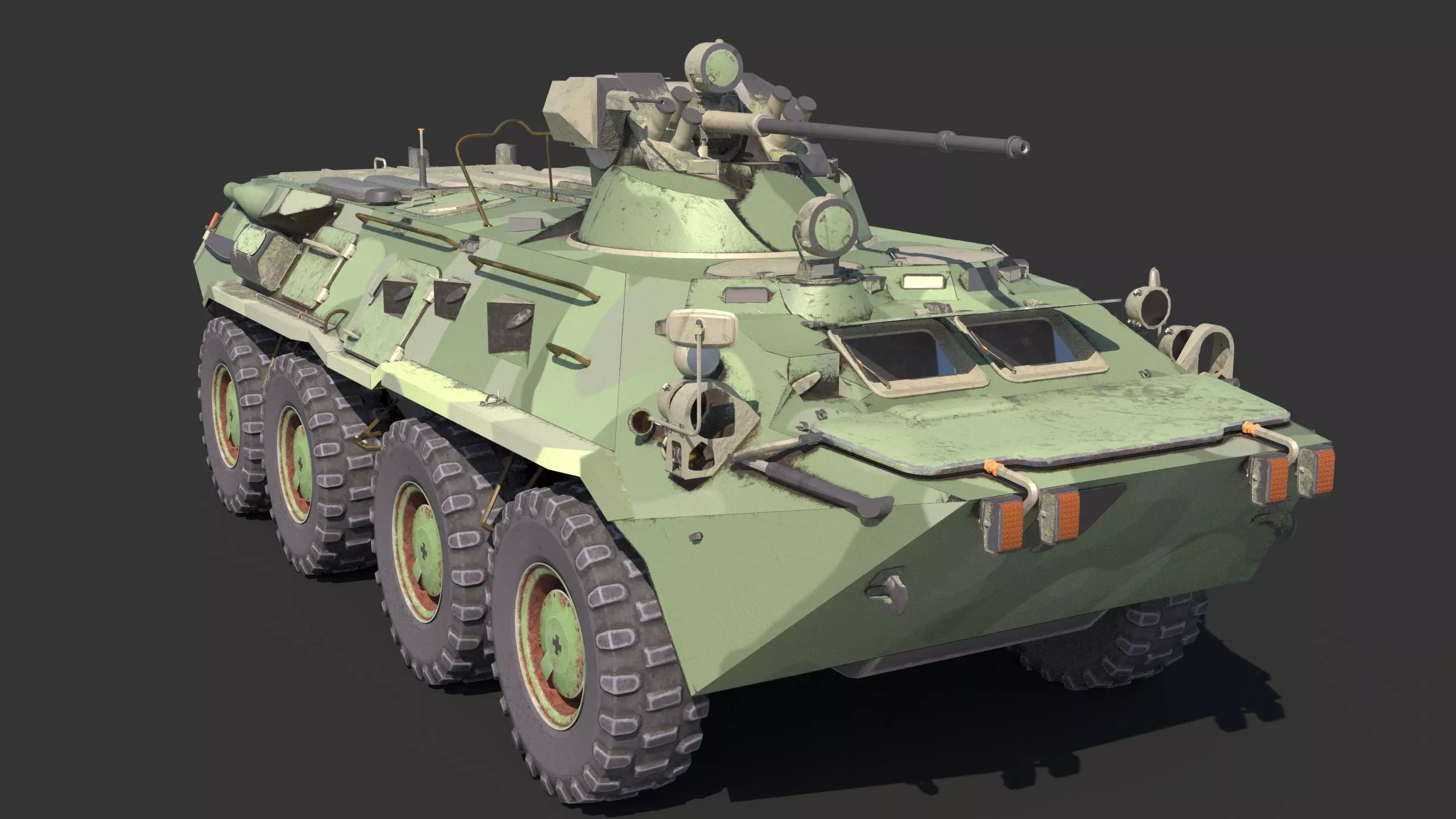 BTR-80 Low-poly 3D model_0