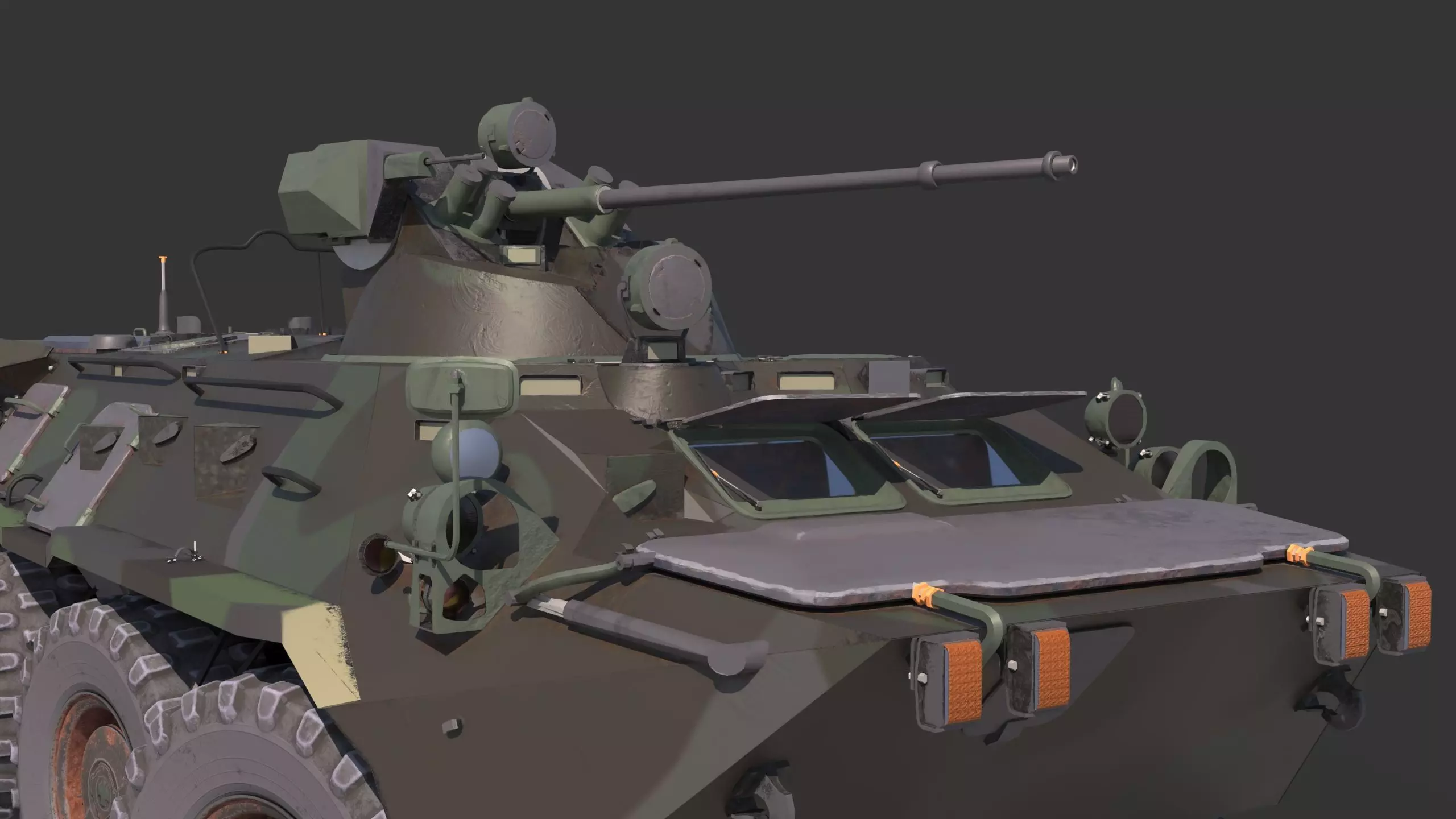 BTR-80 Low-poly 3D model_10