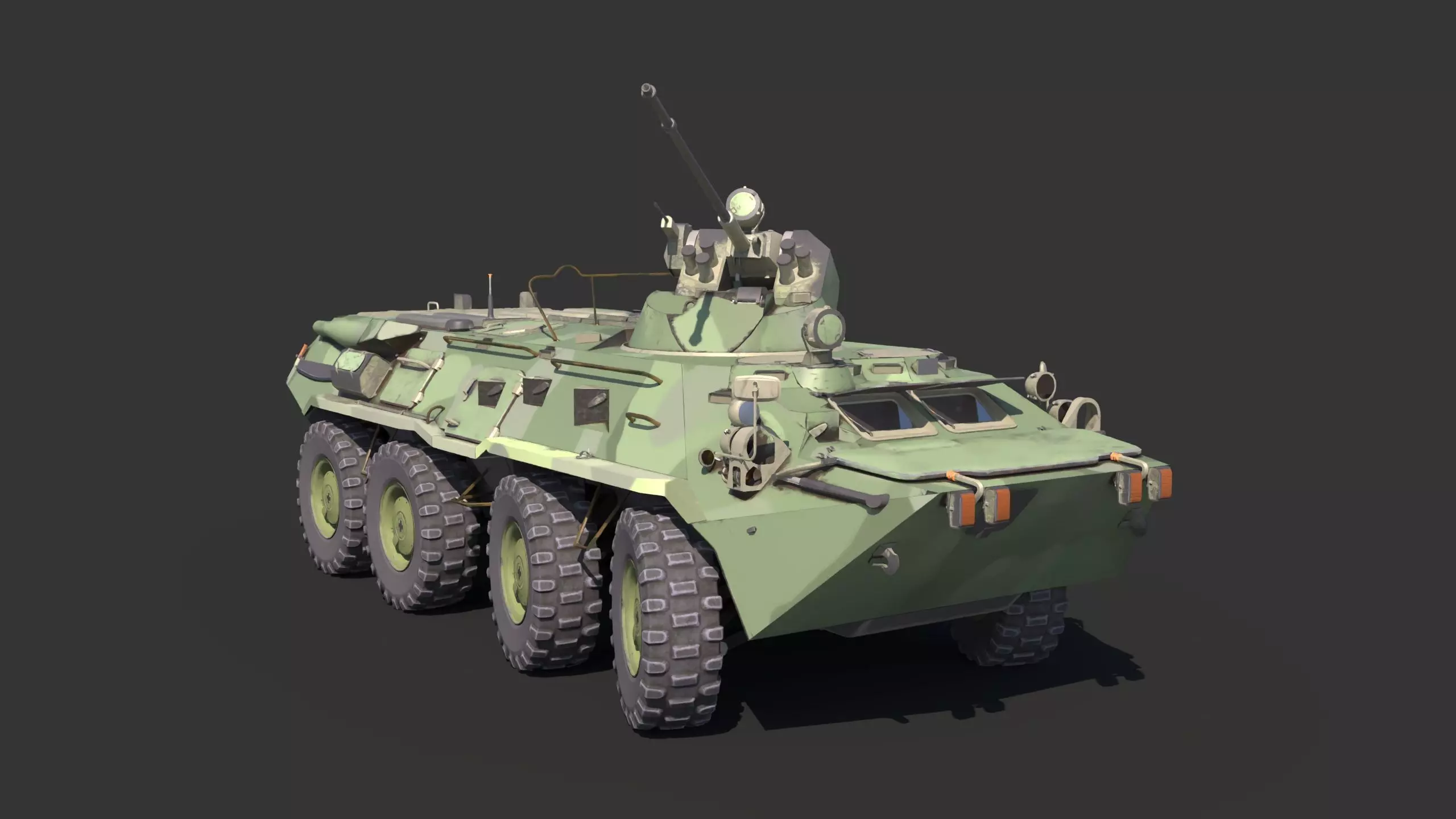 BTR-80 Low-poly 3D model_9