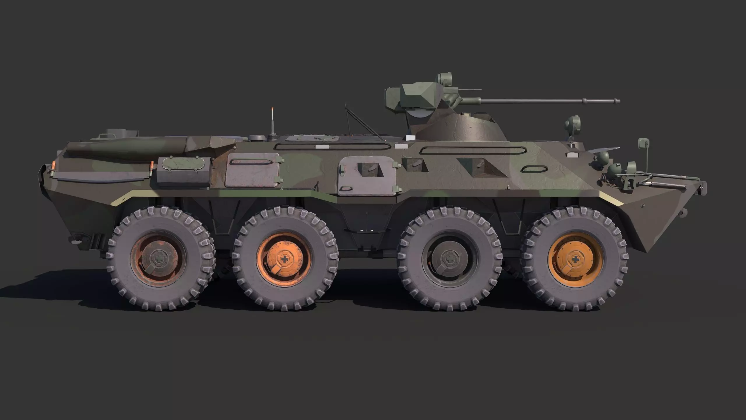 BTR-80 Low-poly 3D model_22