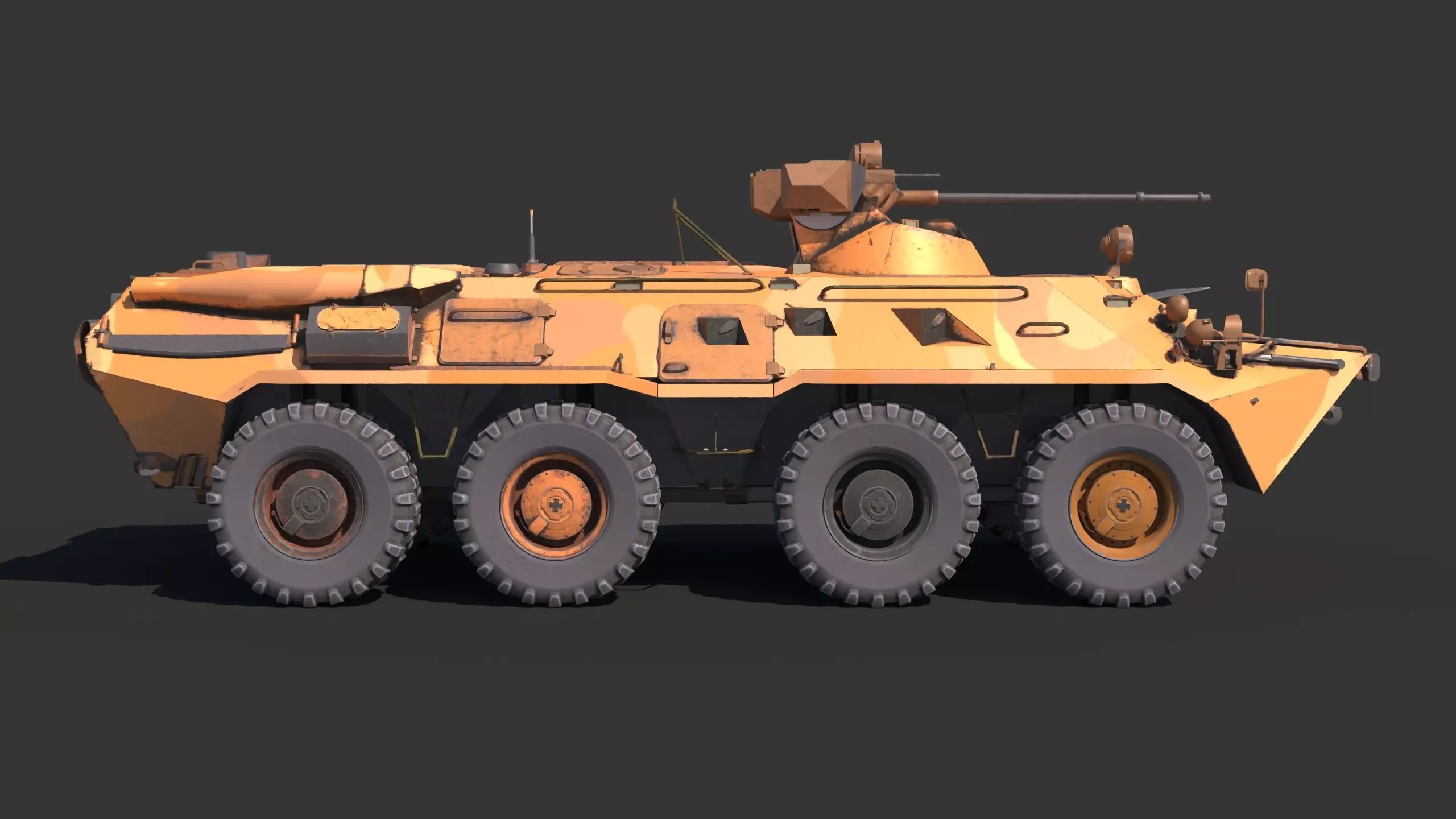 BTR-80 Low-poly 3D model_23