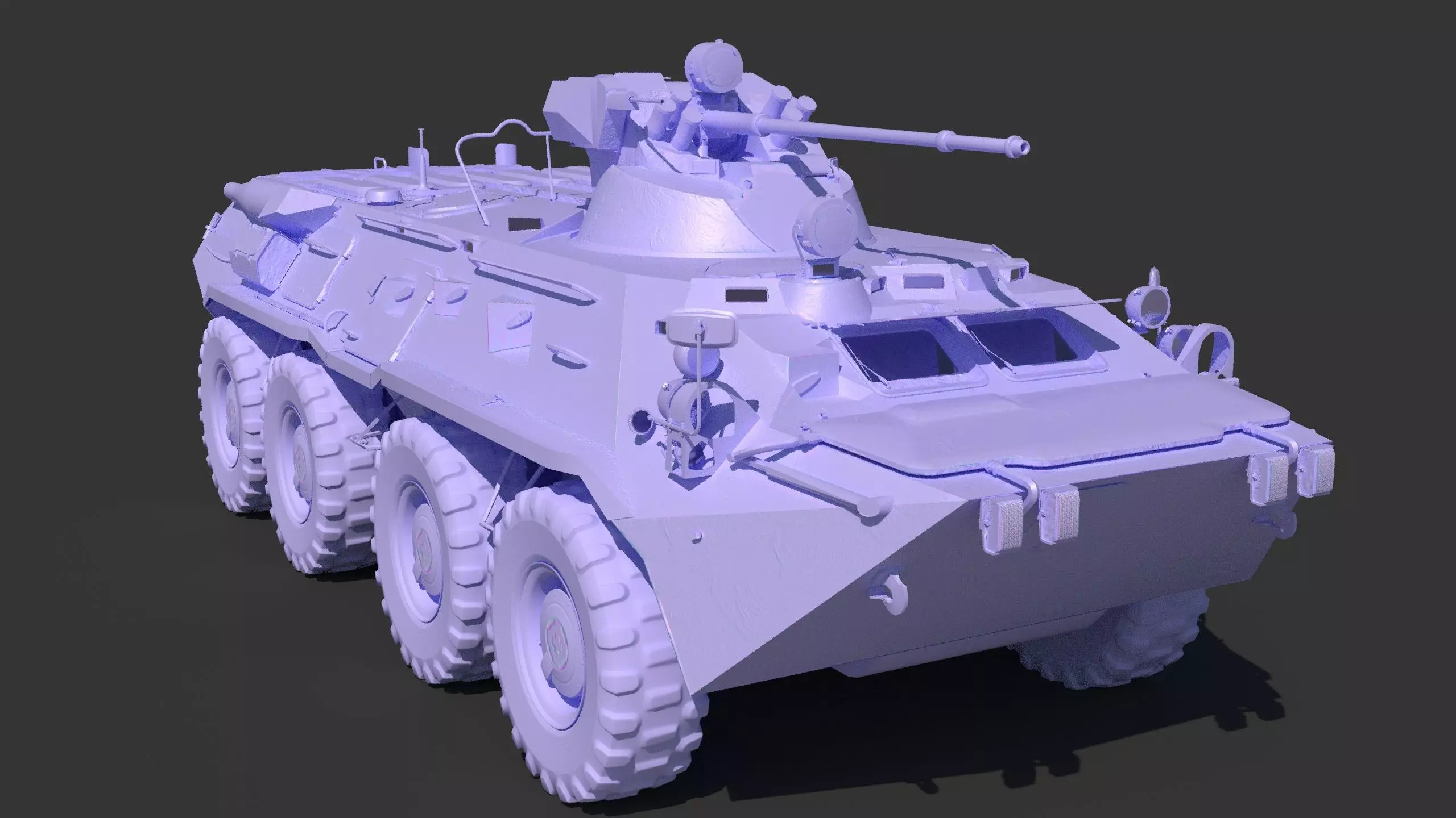 BTR-80 Low-poly 3D model_20