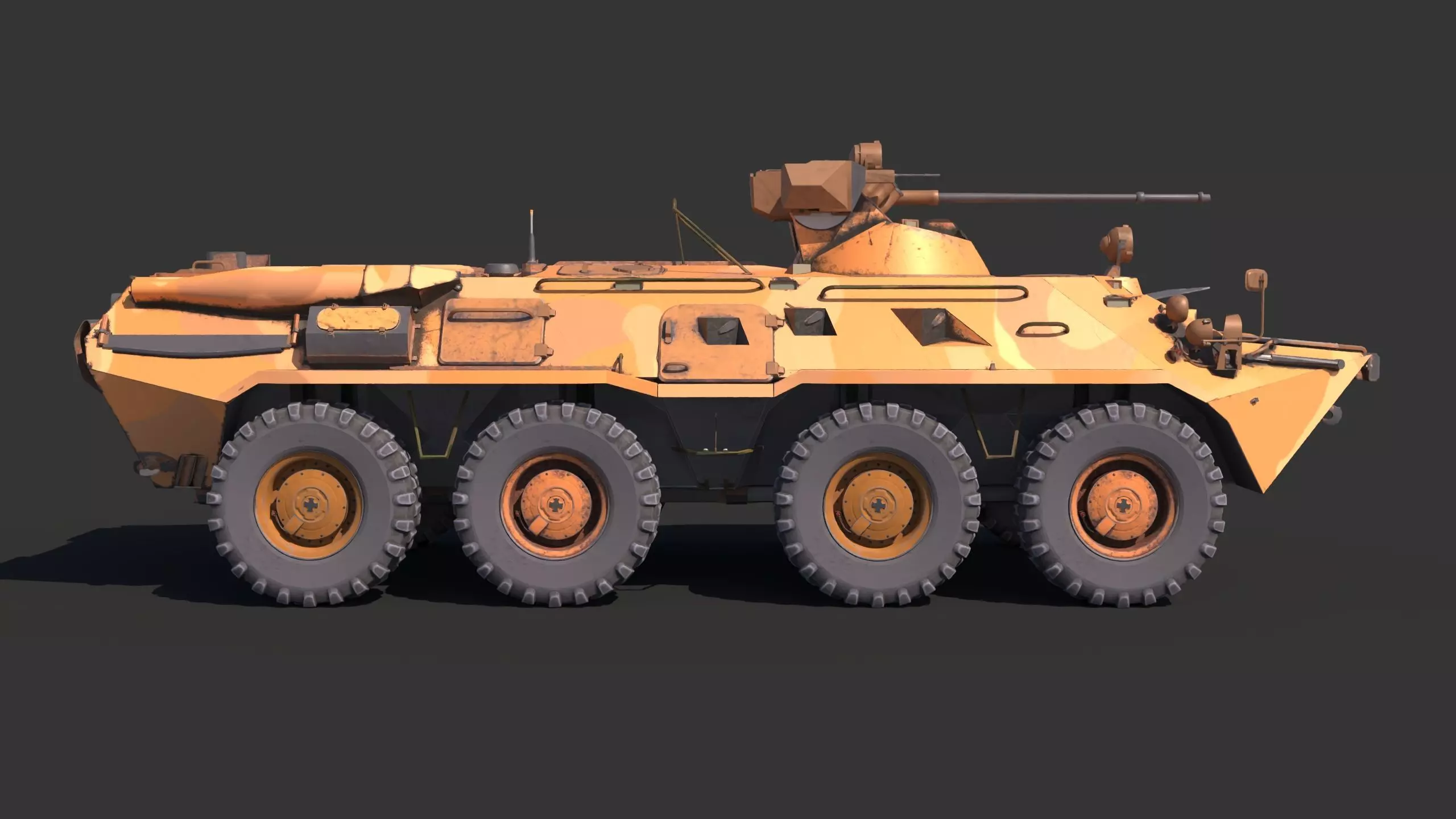 BTR-80 Low-poly 3D model_5
