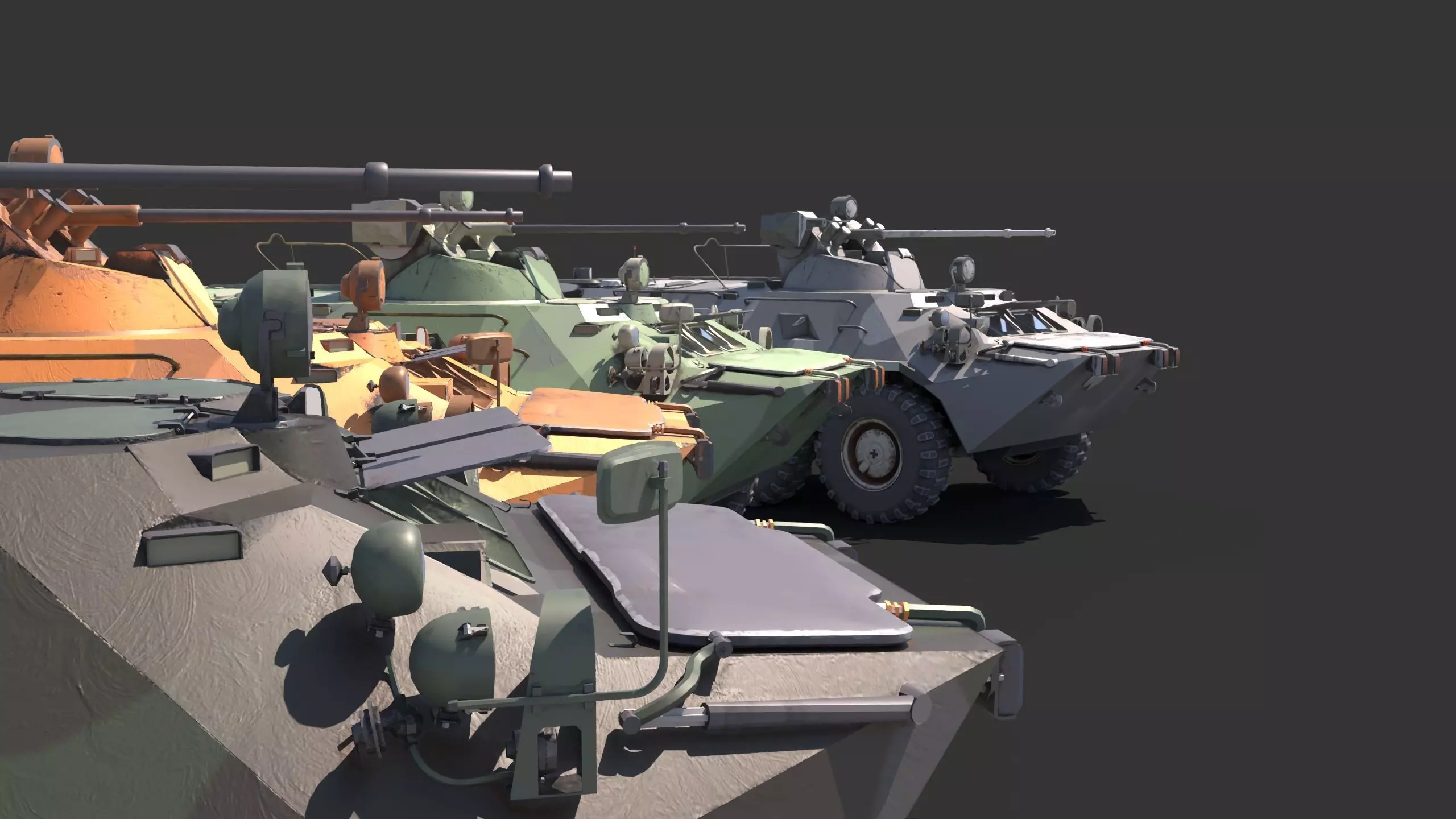BTR-80 Low-poly 3D model_14