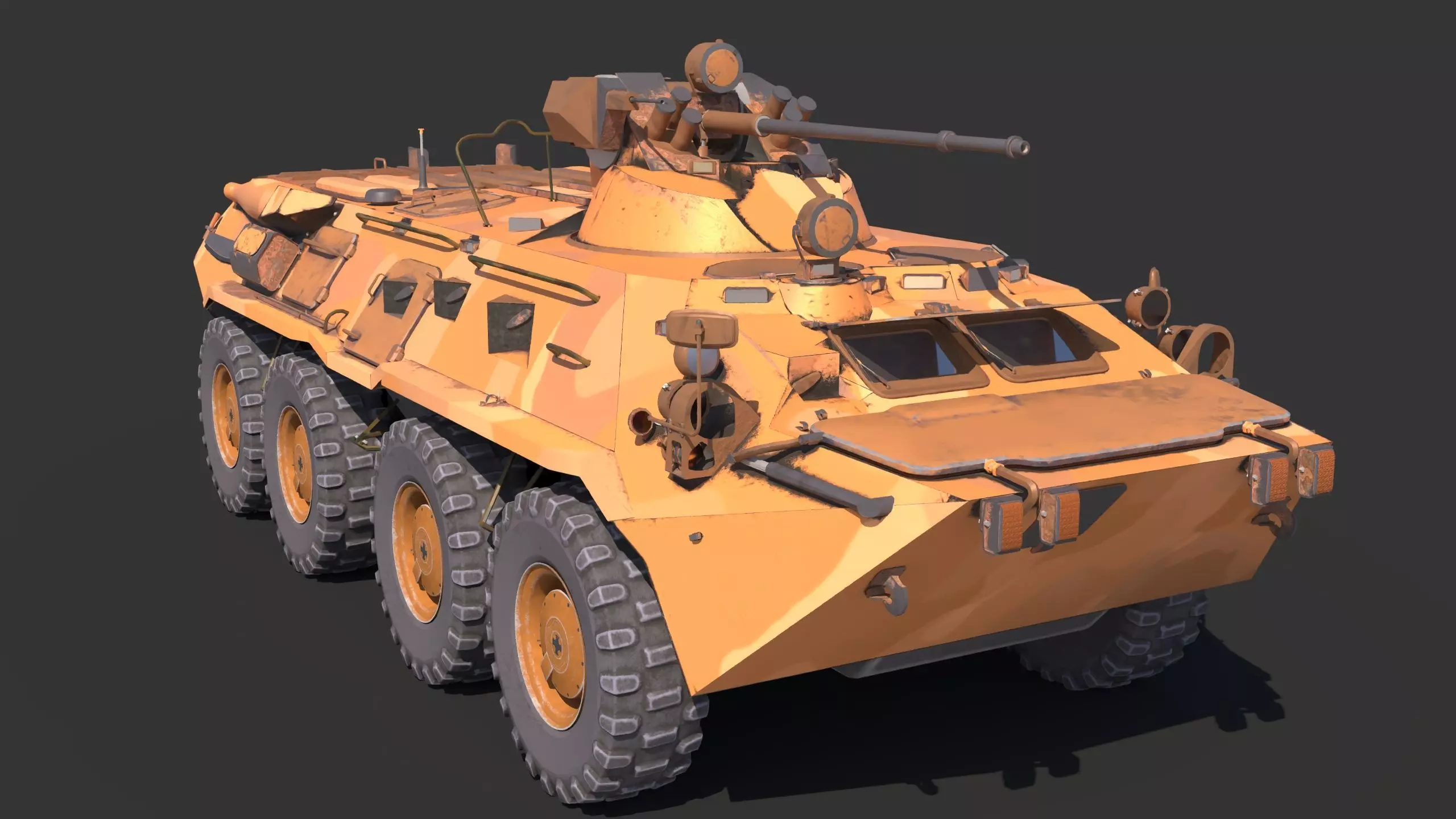 BTR-80 Low-poly 3D model_15