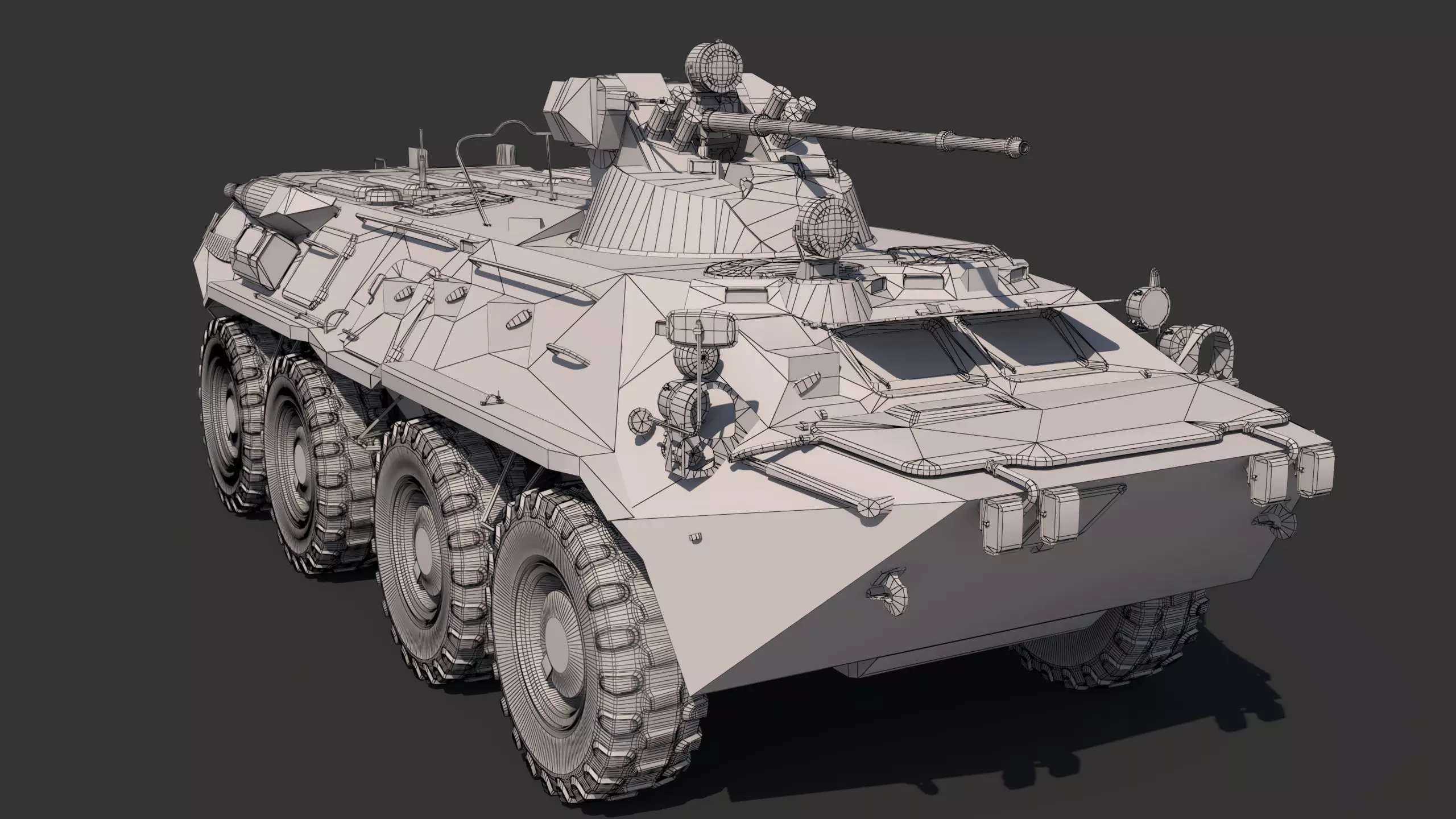 BTR-80 Low-poly 3D model_19