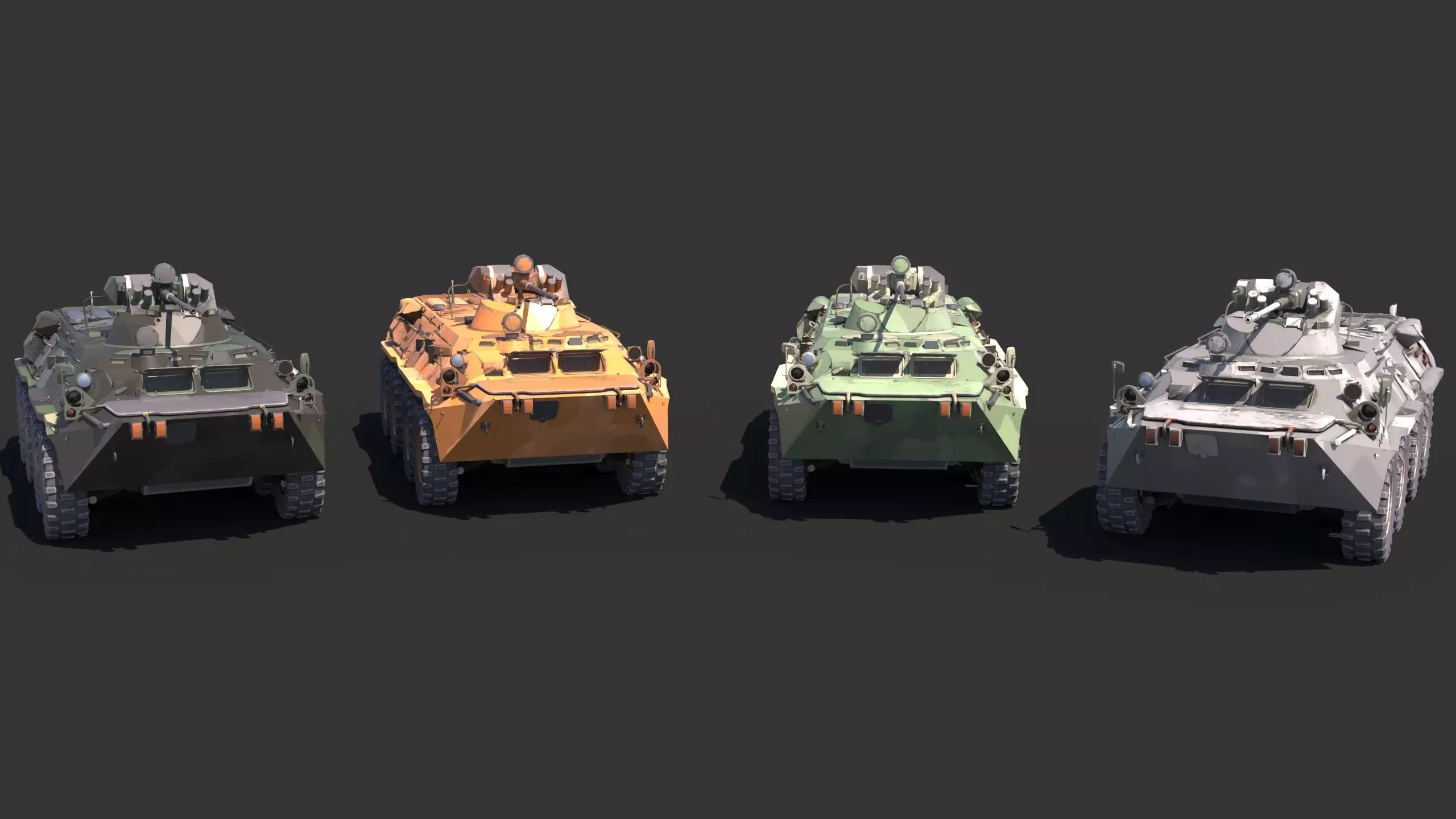 BTR-80 Low-poly 3D model_13