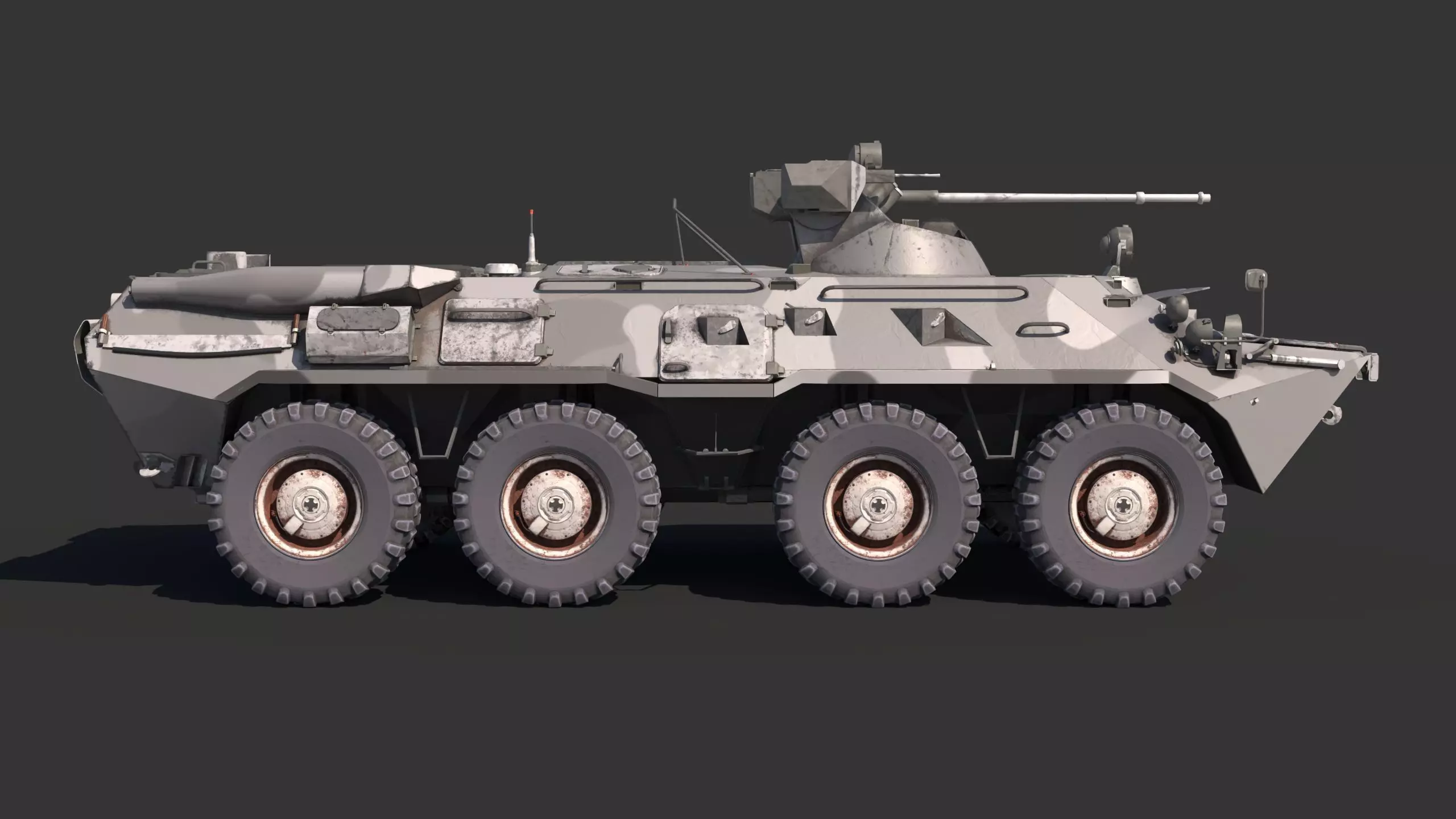 BTR-80 Low-poly 3D model_7