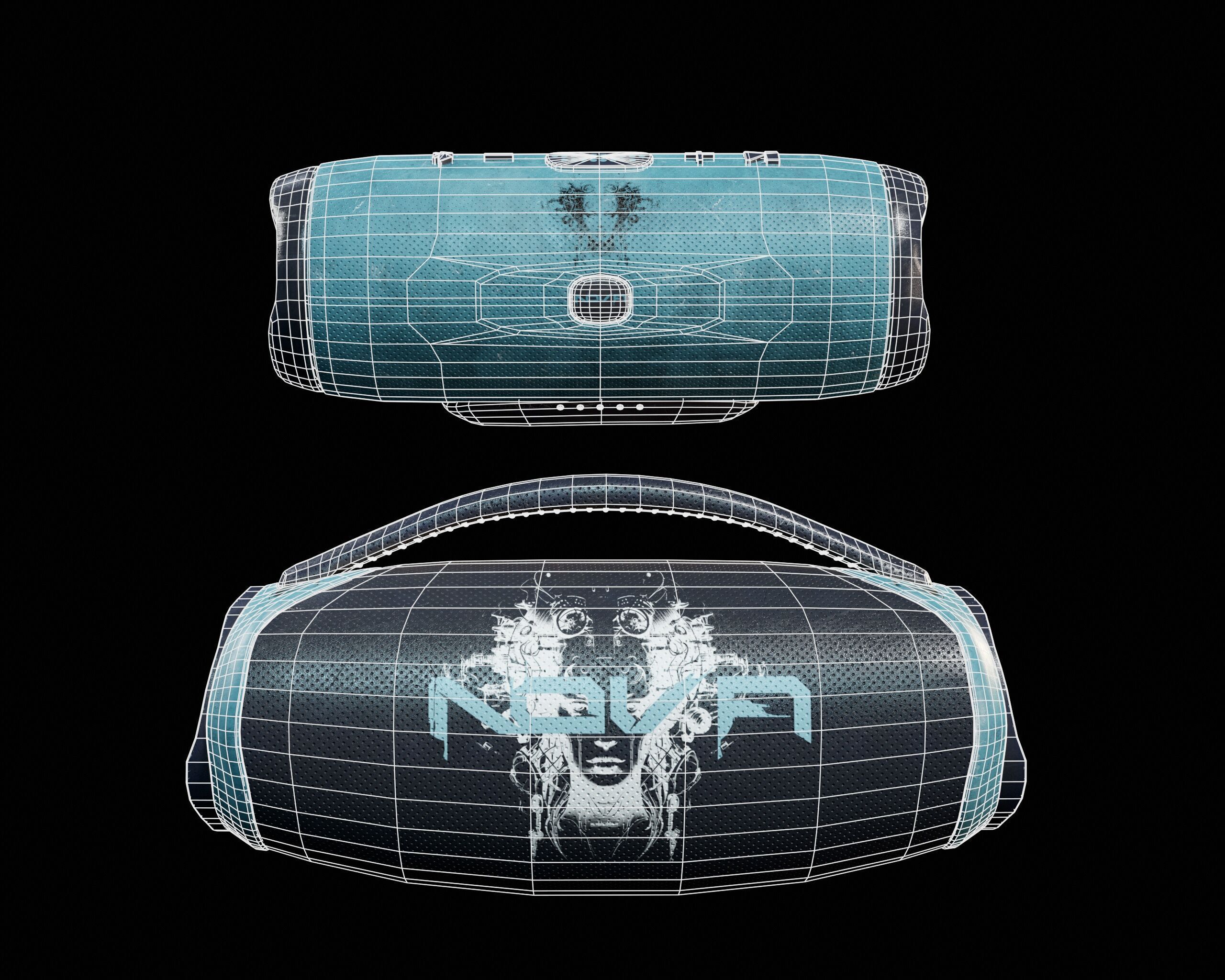 Sci-Fi Nova Hand Held Speakers   Low-poly 3D model_5
