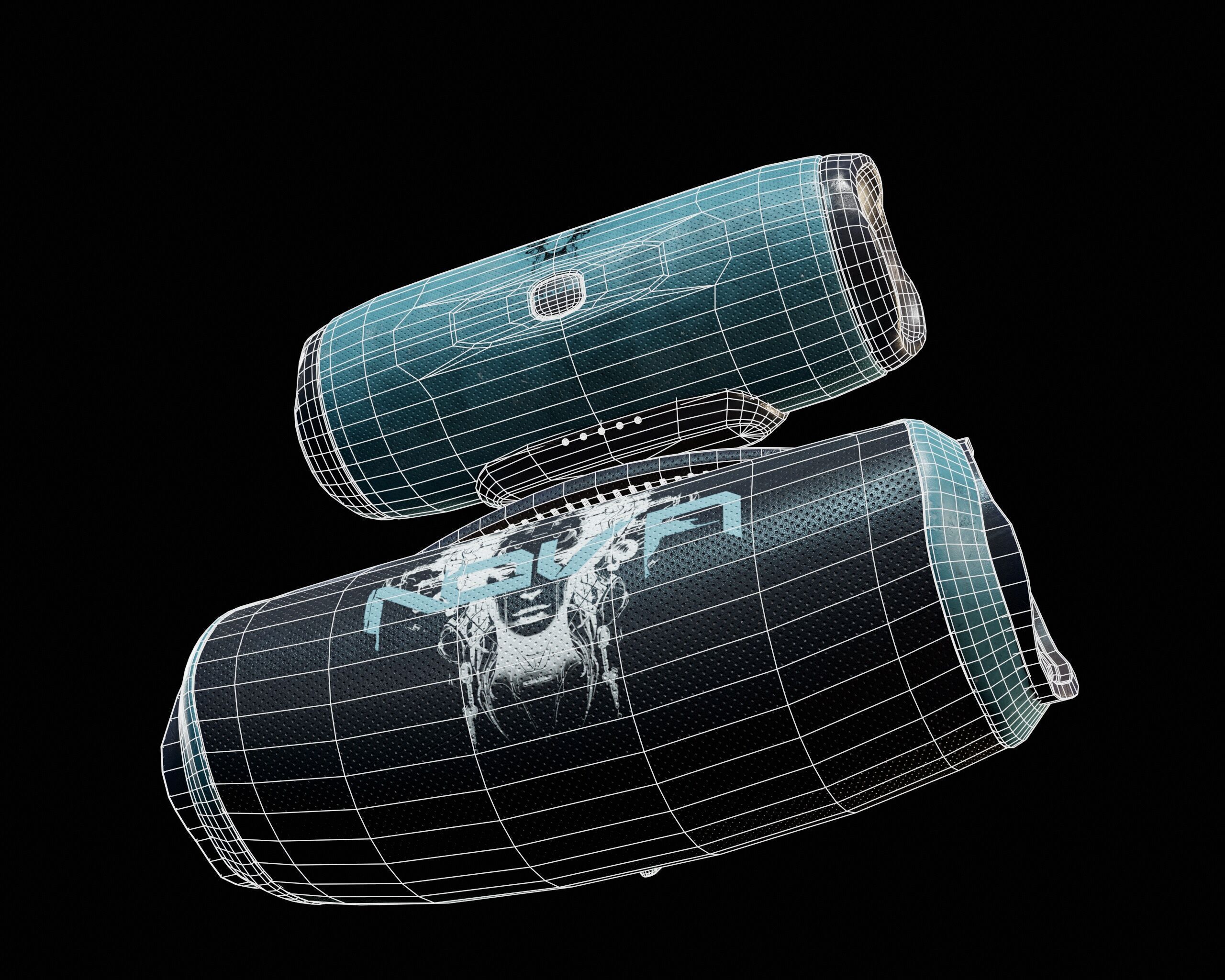 Sci-Fi Nova Hand Held Speakers   Low-poly 3D model_21