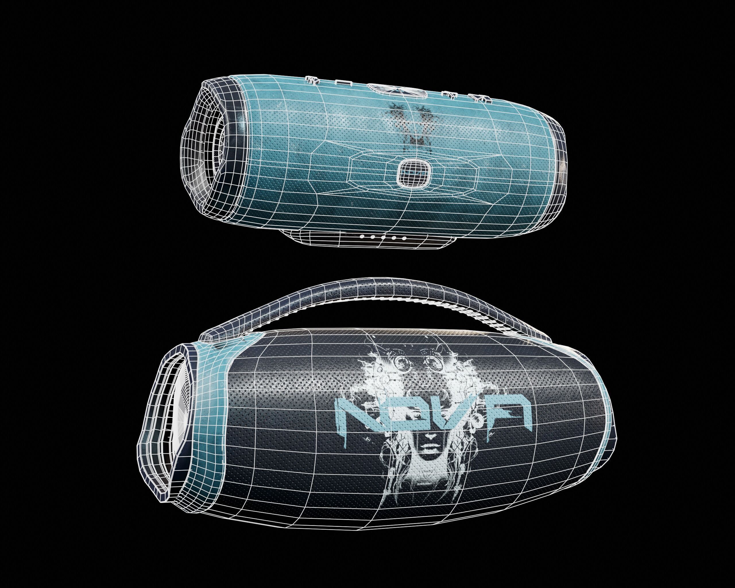 Sci-Fi Nova Hand Held Speakers   Low-poly 3D model_3