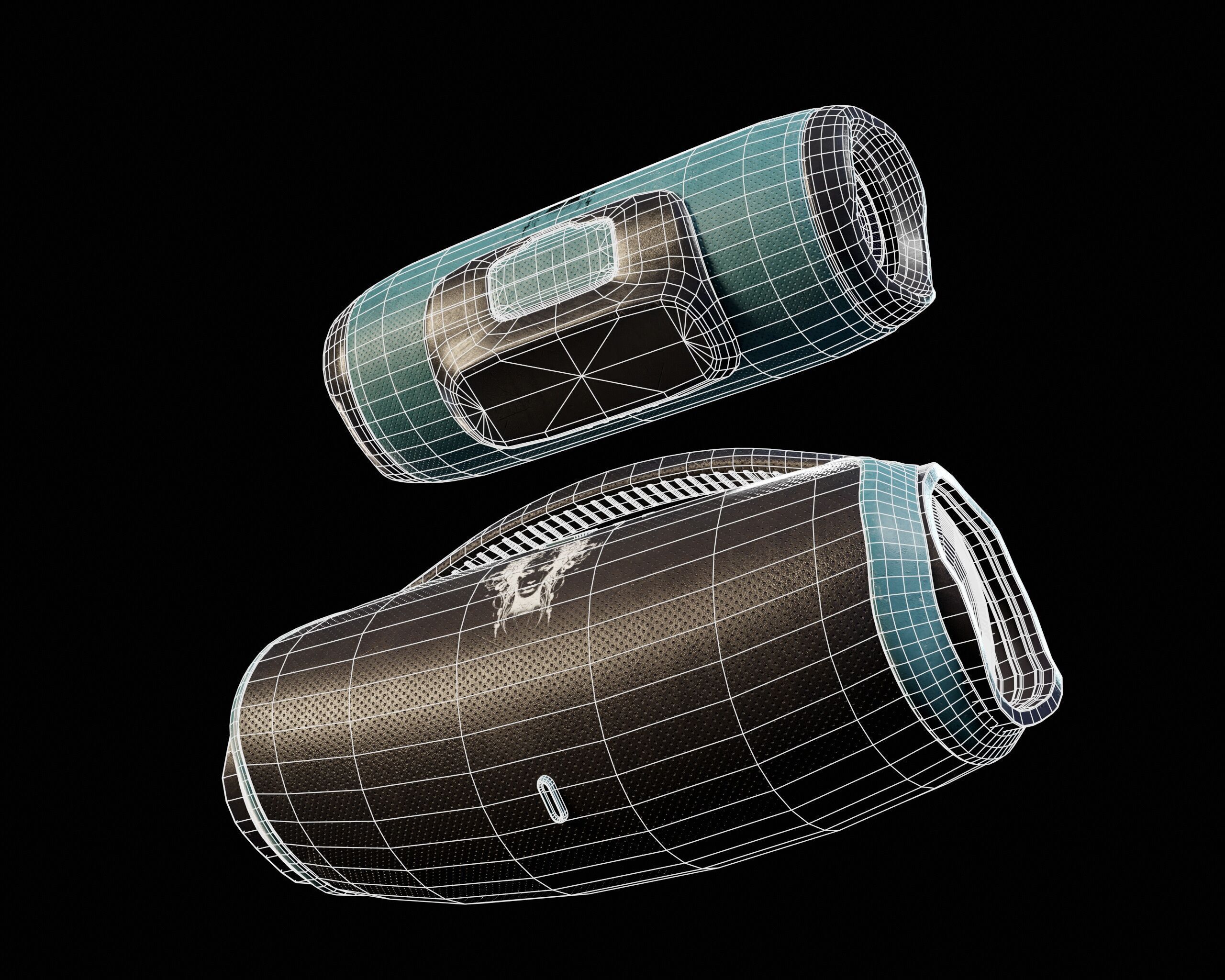 Sci-Fi Nova Hand Held Speakers   Low-poly 3D model_17