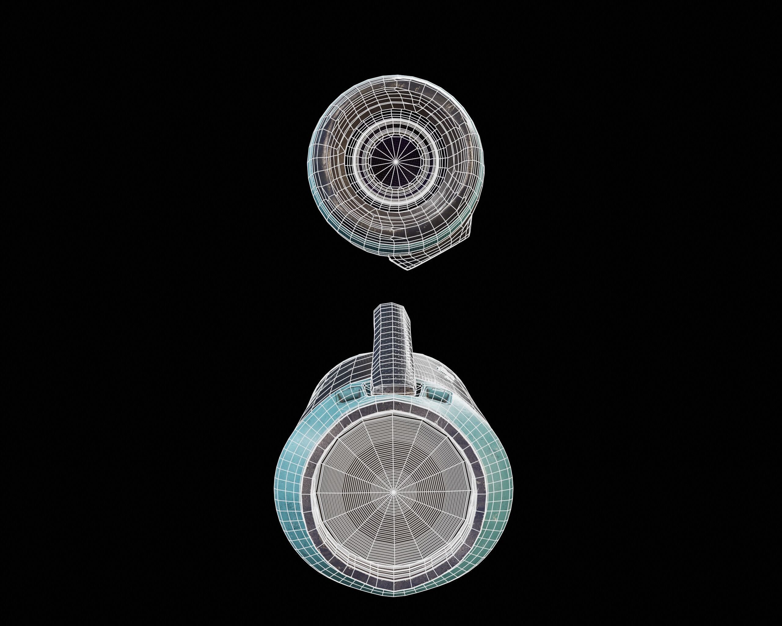 Sci-Fi Nova Hand Held Speakers   Low-poly 3D model_11