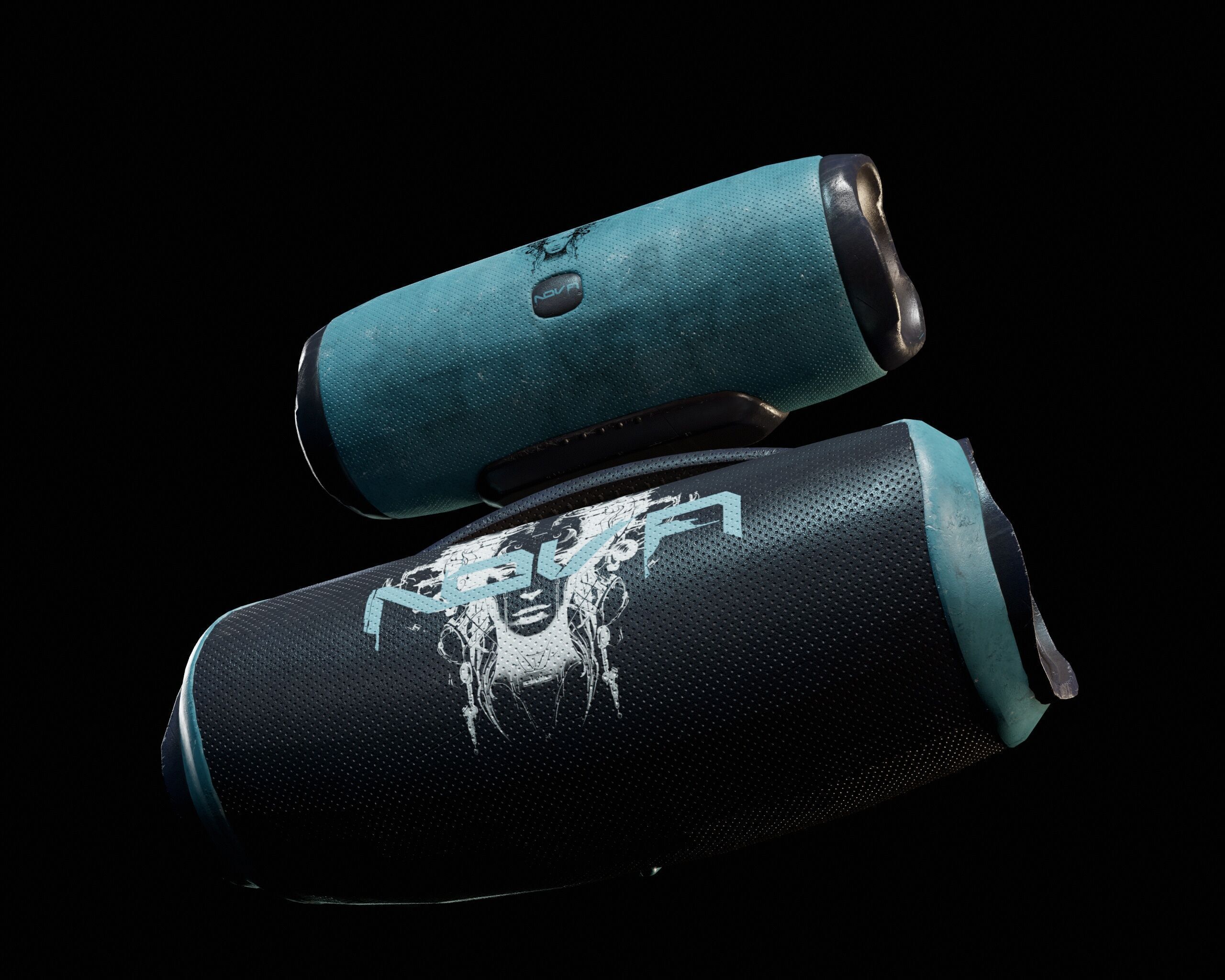 Sci-Fi Nova Hand Held Speakers   Low-poly 3D model_20