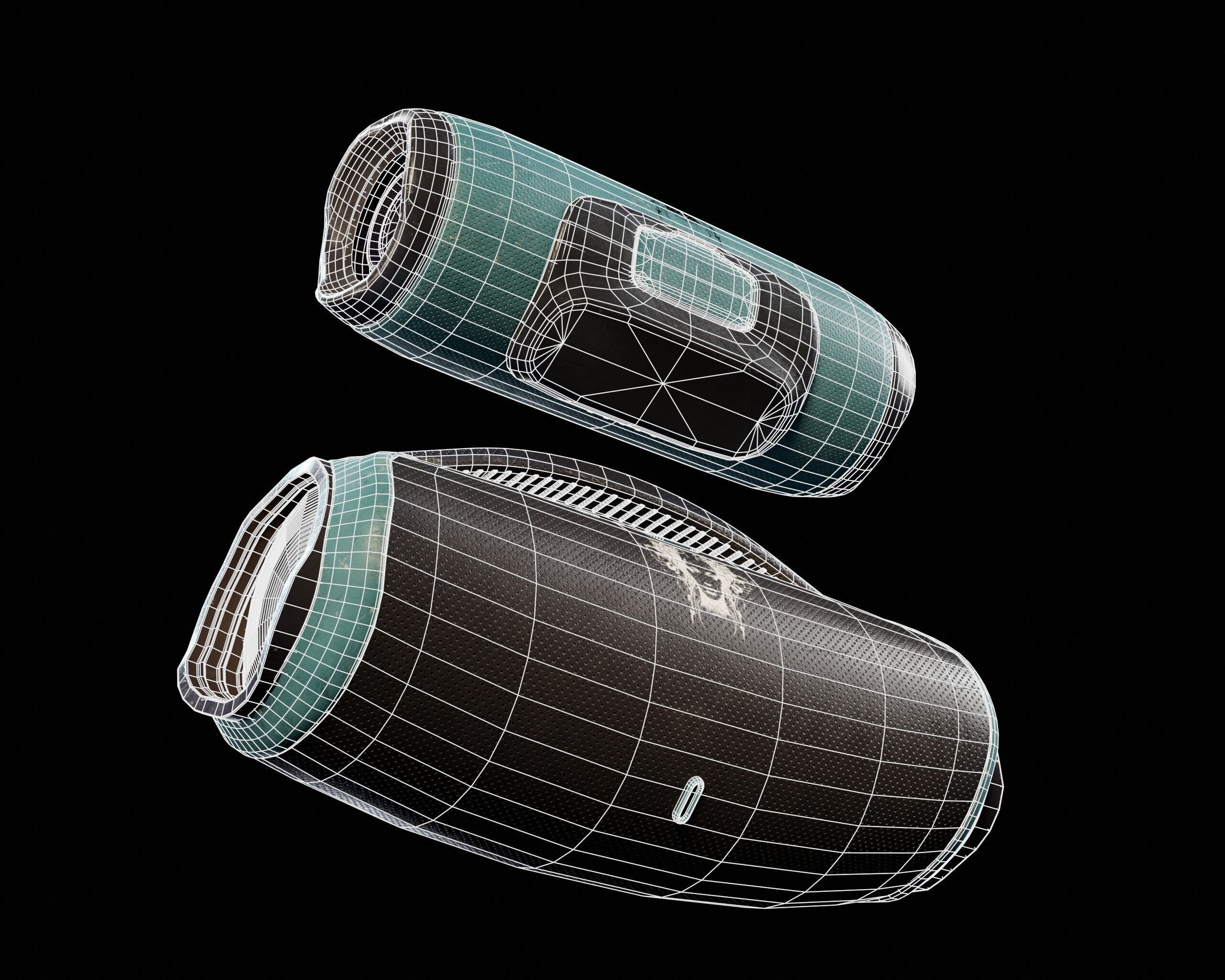 Sci-Fi Nova Hand Held Speakers   Low-poly 3D model_15