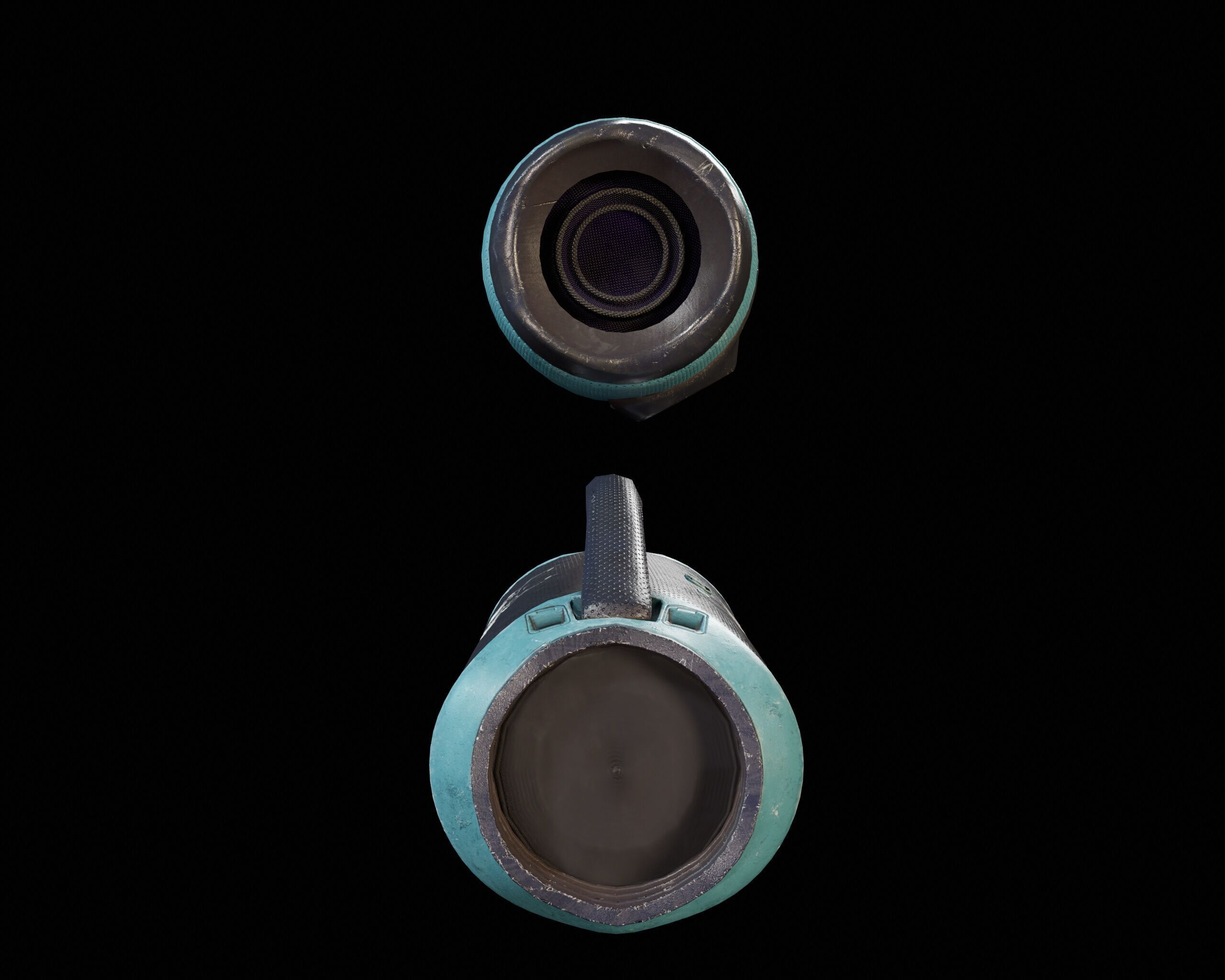 Sci-Fi Nova Hand Held Speakers   Low-poly 3D model_10