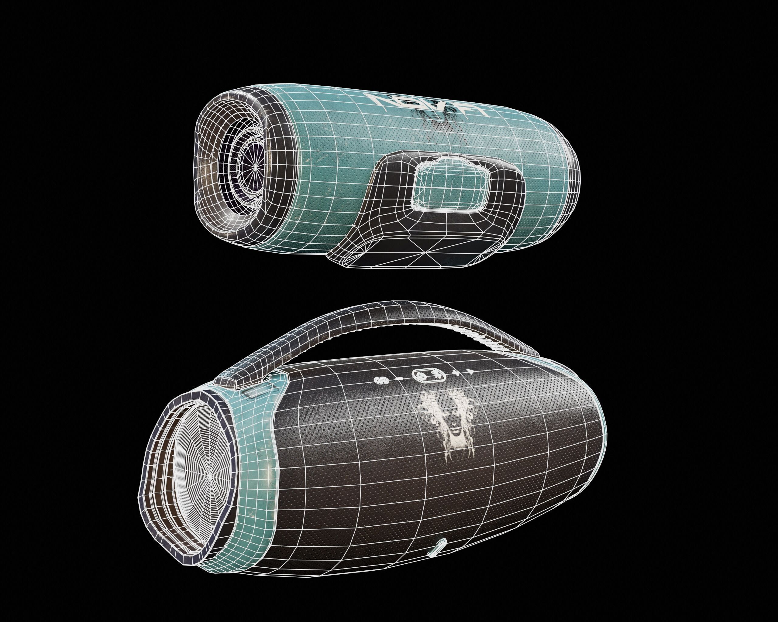 Sci-Fi Nova Hand Held Speakers   Low-poly 3D model_13